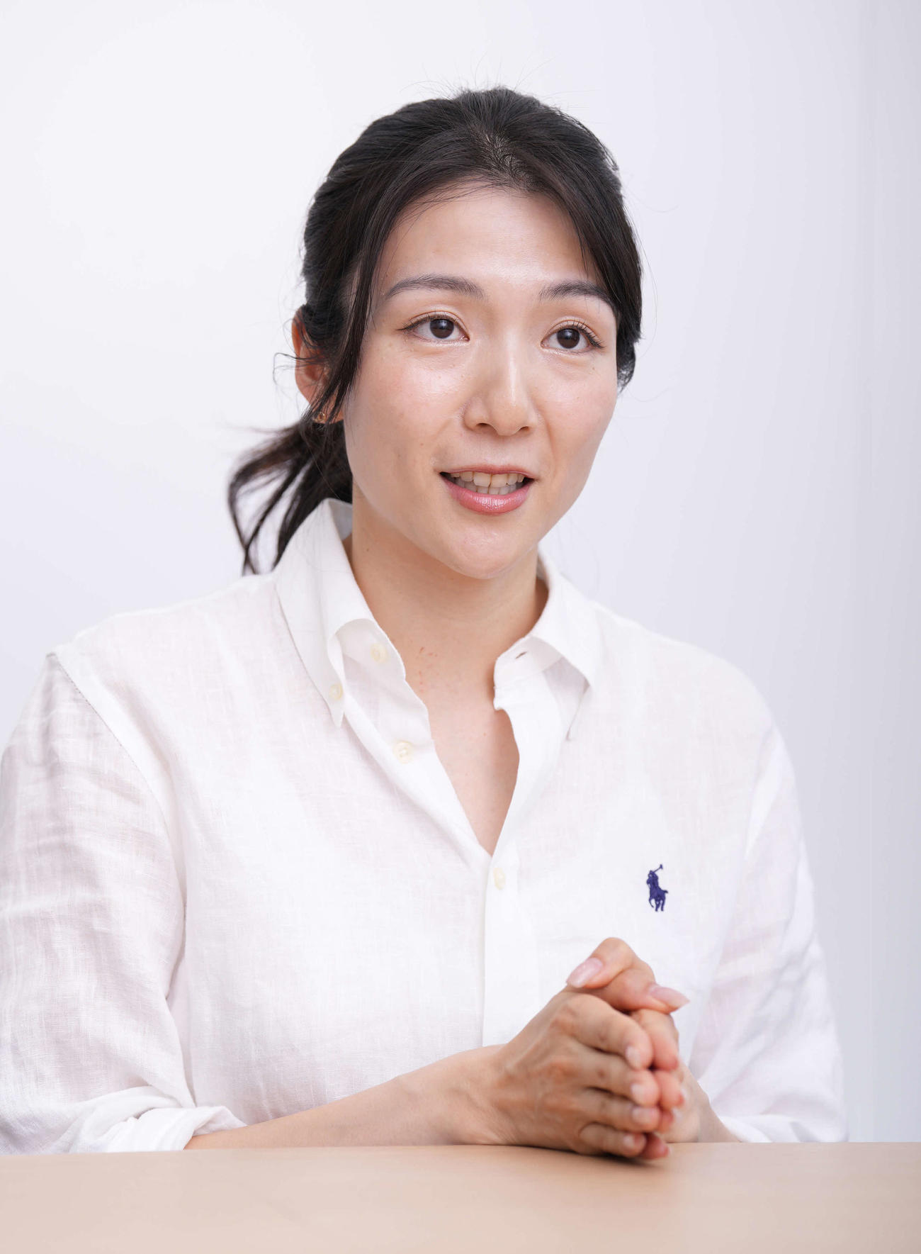 2000本安打達成に「コツコツと努力する姿に尊敬しています」と語った楽天浅村栄斗夫人でフリーアナウンサーの淡輪ゆき＝2025年4月21日　（撮影・小沢裕）