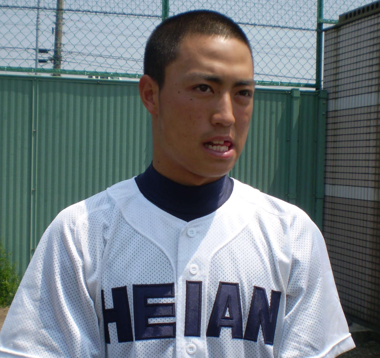 龍谷大平安時代の山口篤史さん（08年4月）