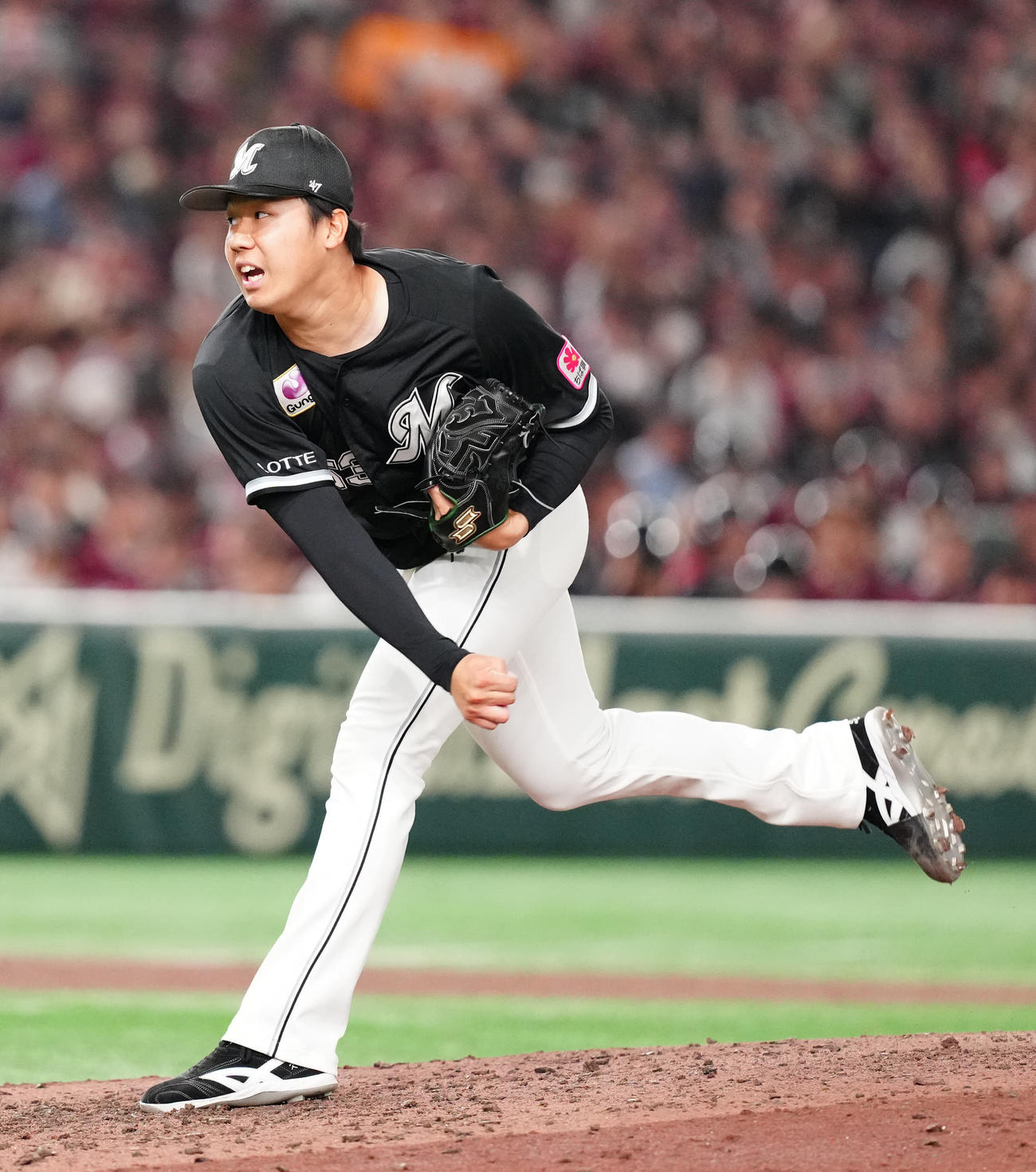 楽天対ロッテ　最後を締めたロッテ5番手の木村（撮影・江口和貴）