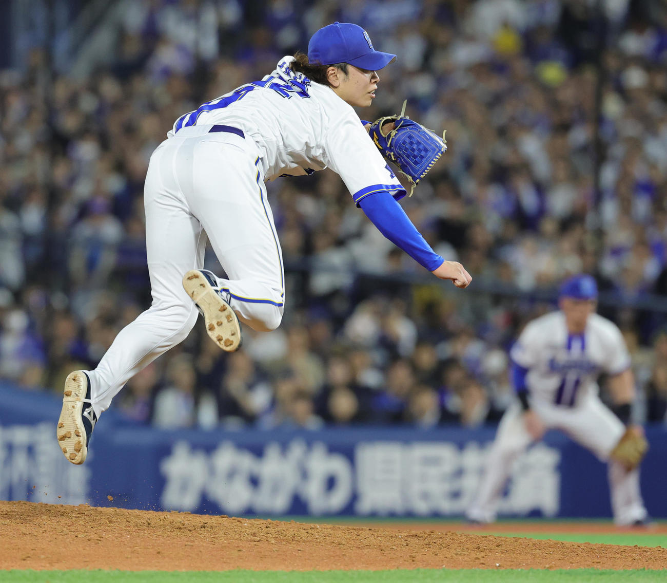 DeNA対阪神　力投するDeNA入江（撮影・野上伸悟）