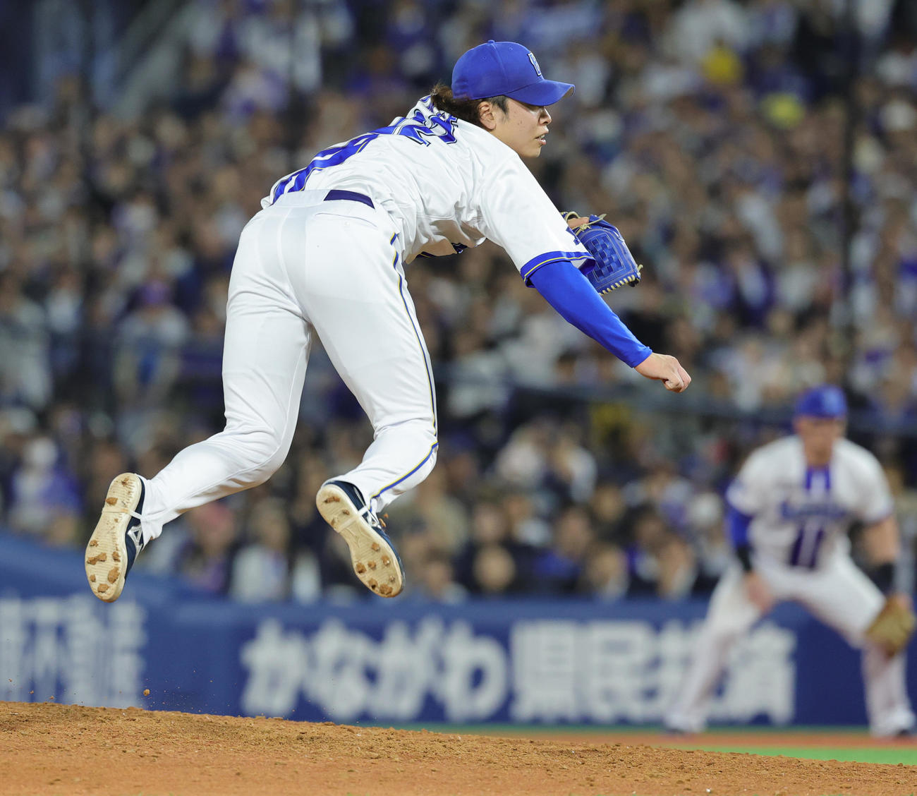DeNA対阪神　力投するDeNA入江（撮影・野上伸悟）