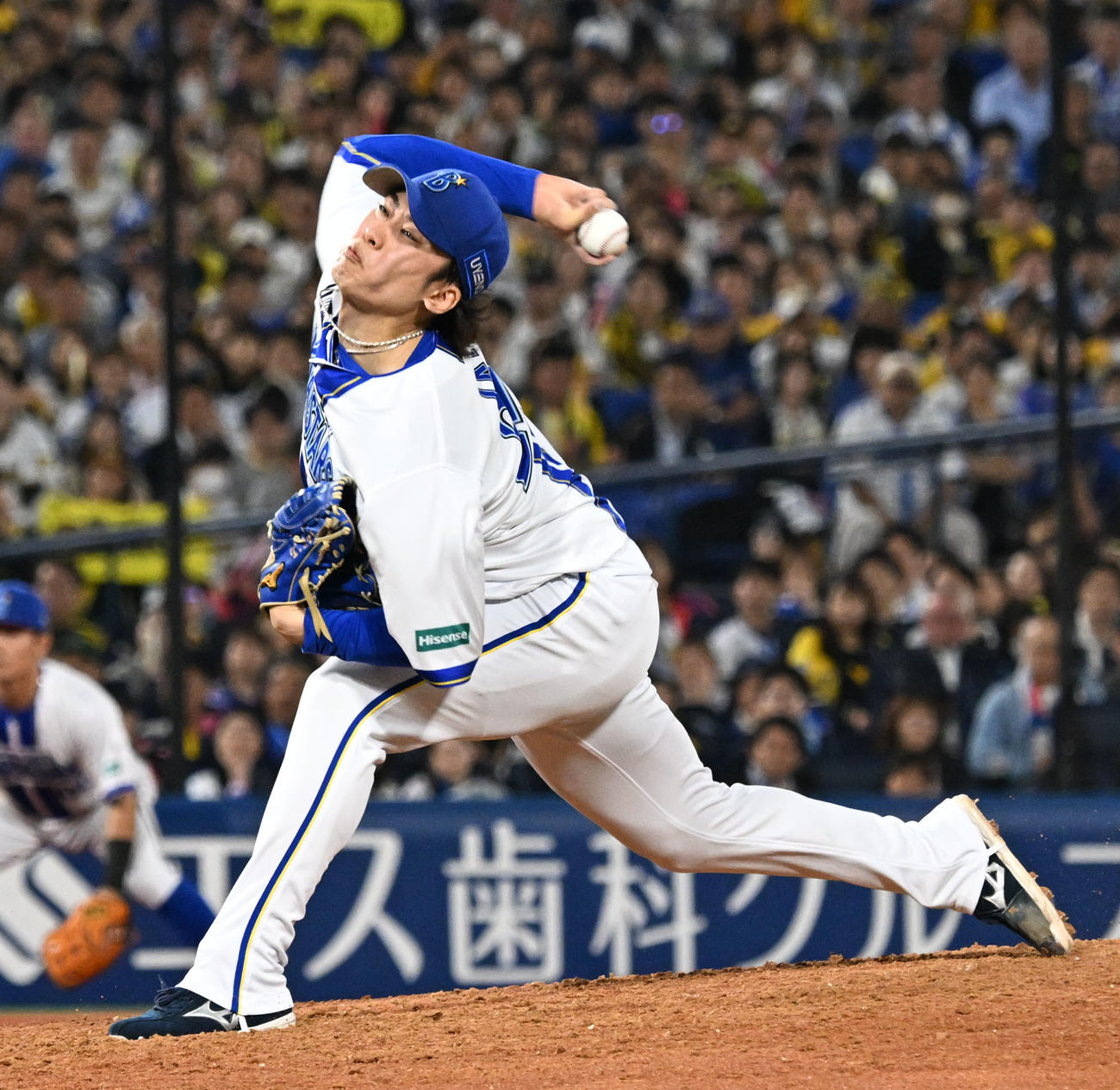 DeNA対阪神　9回に登板したDeNA入江（撮影・千葉一成）