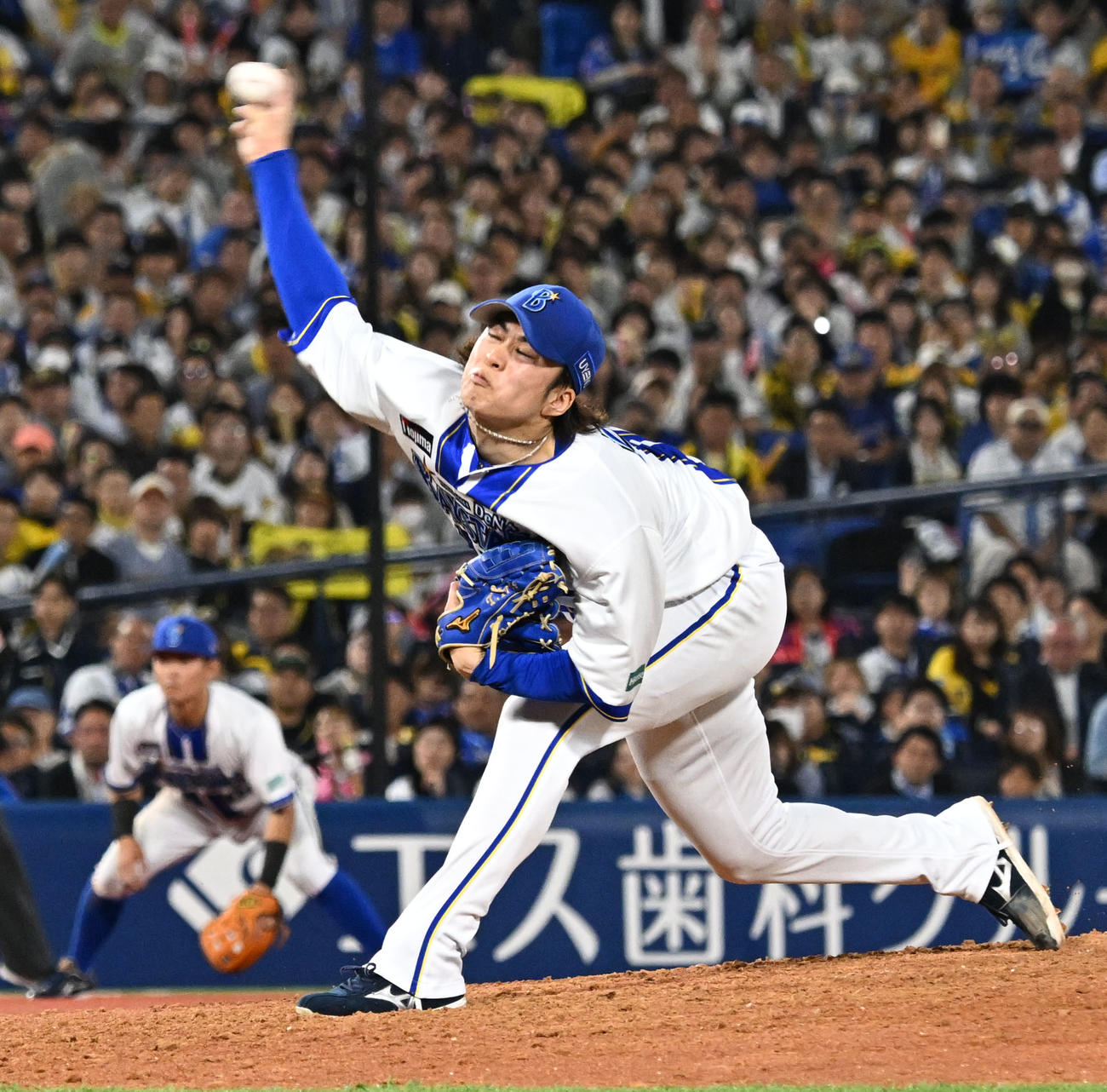 DeNA対阪神　9回に登板したDeNA入江（撮影・千葉一成）