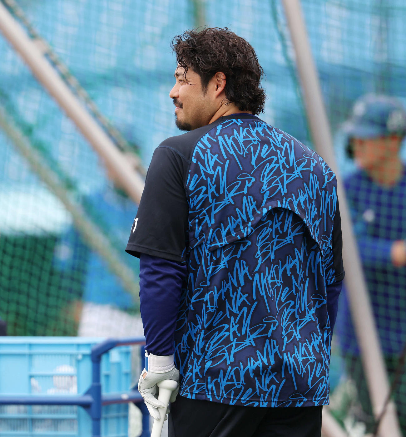 ヤクルト対DeNA　試合前練習に臨むDeNA宮崎（撮影・宮地輝）