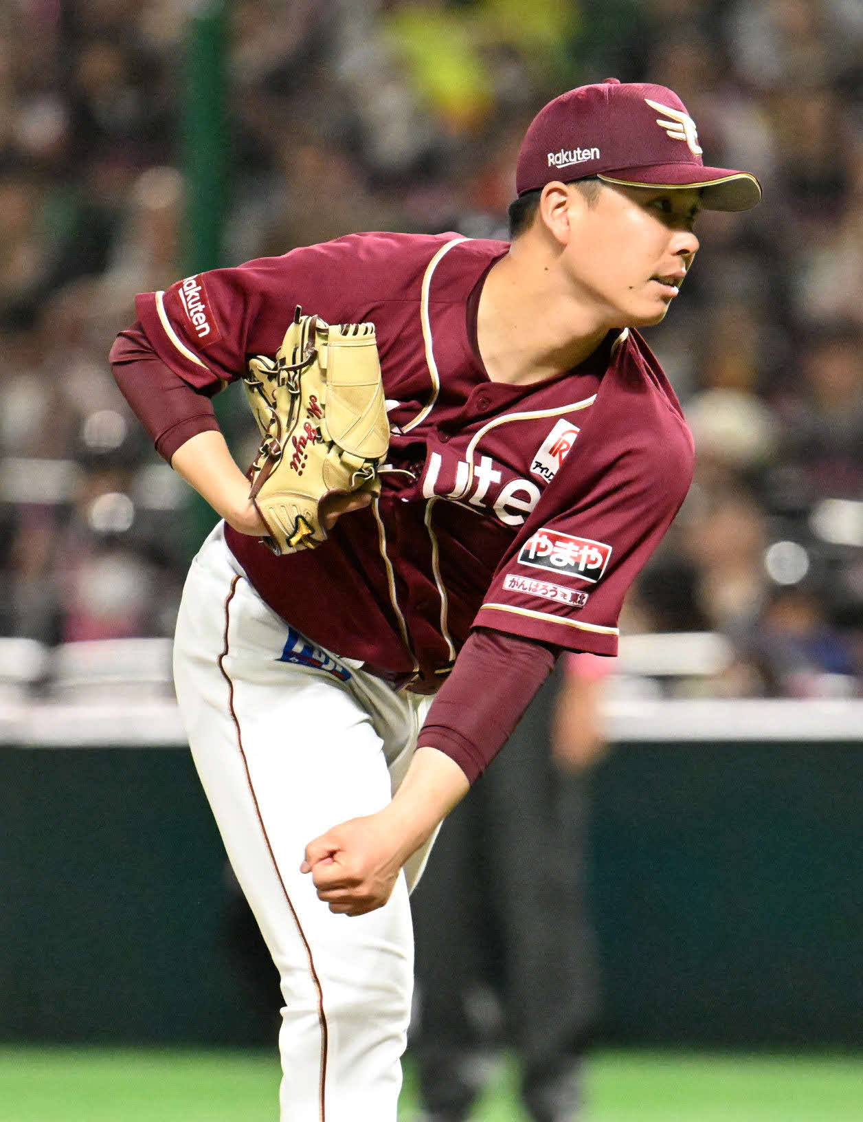 ソフトバンク対楽天　5回無失点で今季初勝利の藤井（撮影・林敢治）