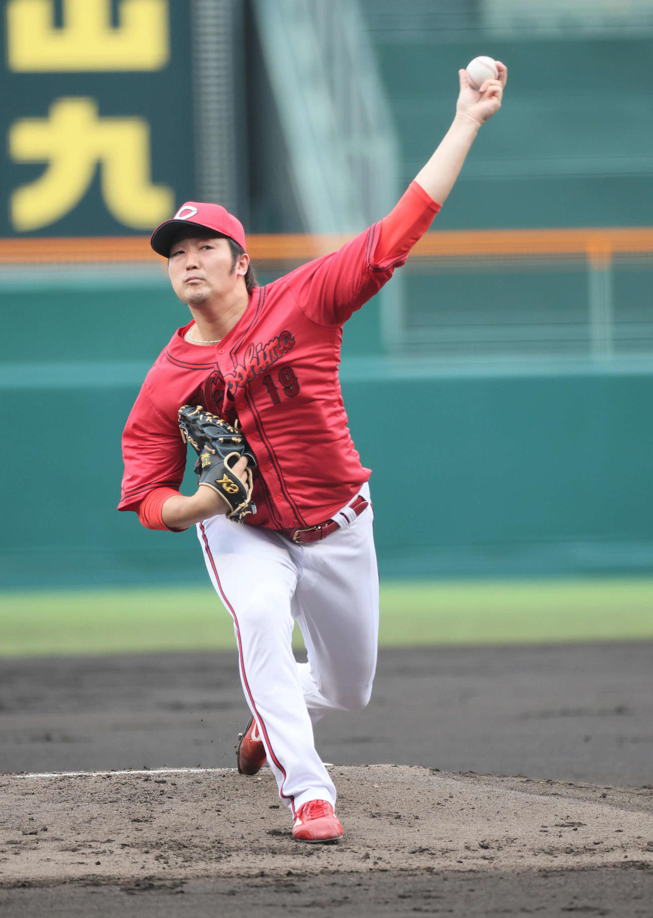阪神対広島　広島先発の床田（撮影・宮崎幸一）