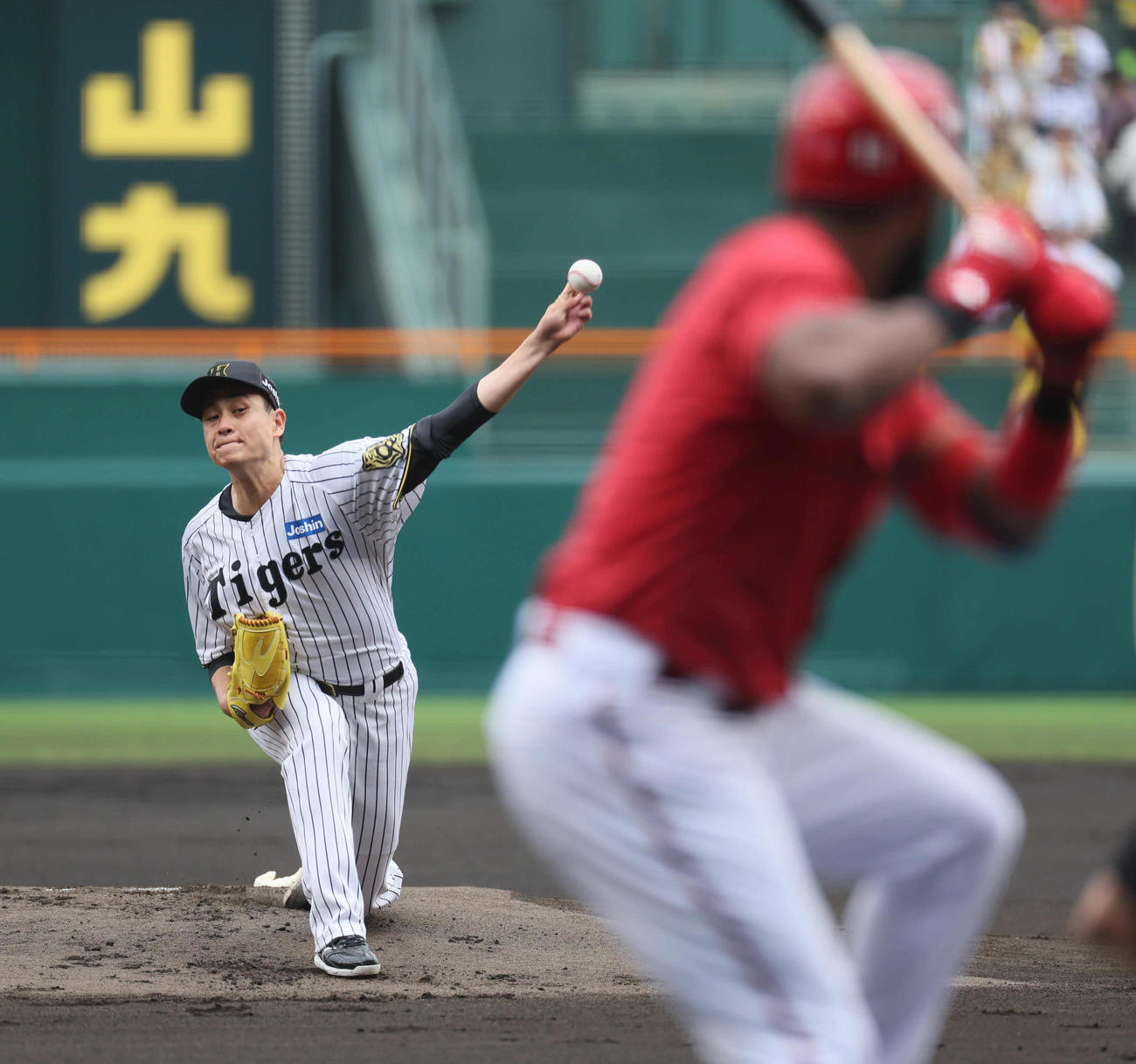 阪神対広島　阪神先発の大竹（撮影・宮崎幸一）