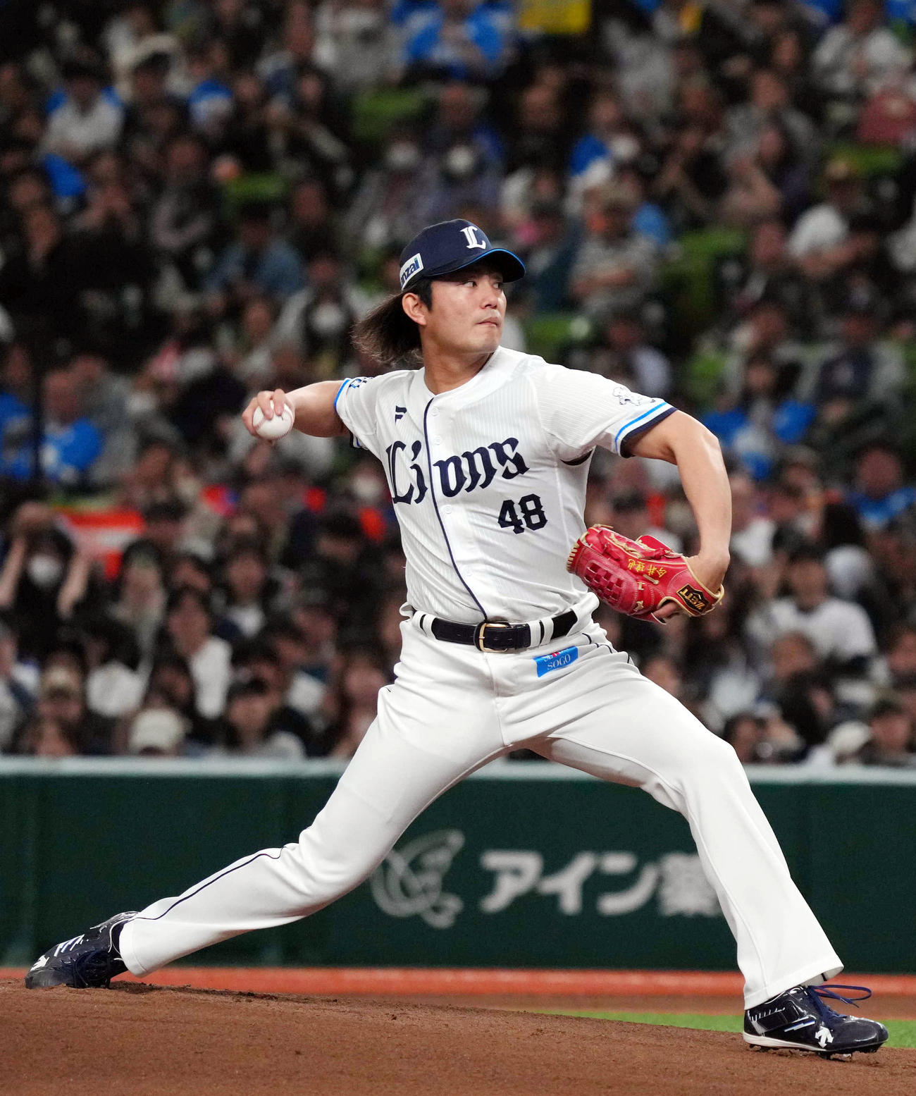 西武対オリックス　西武先発の今井（撮影・狩俣裕三）
