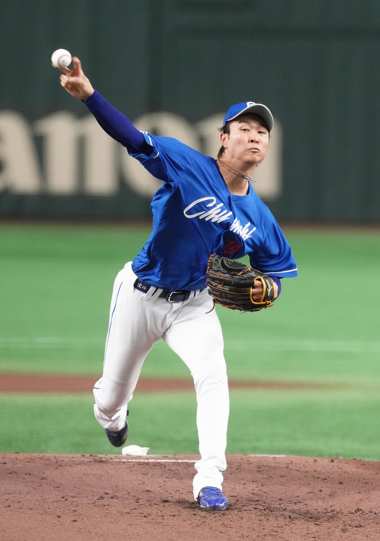 巨人対中日　中日先発の高橋宏（撮影・足立雅史）