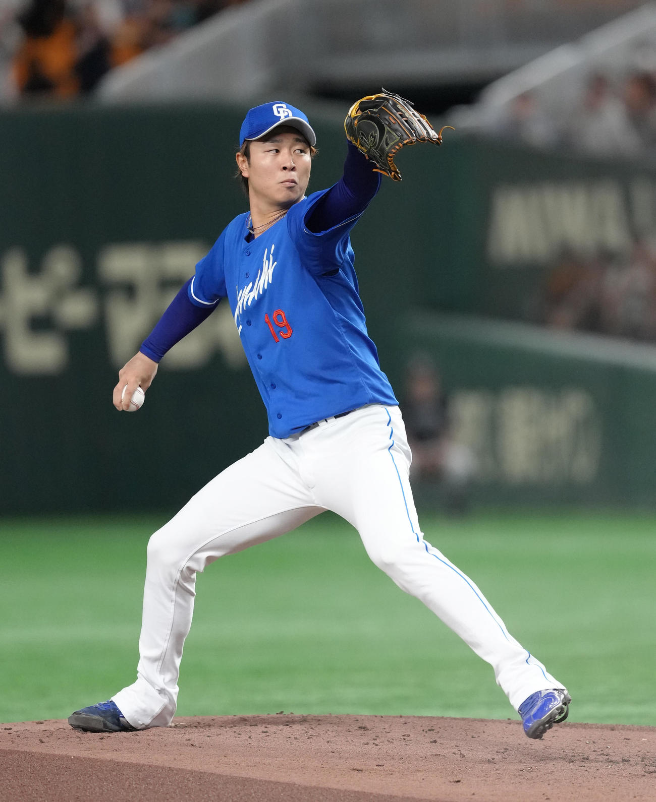 巨人対中日　中日先発の高橋宏（撮影・足立雅史）