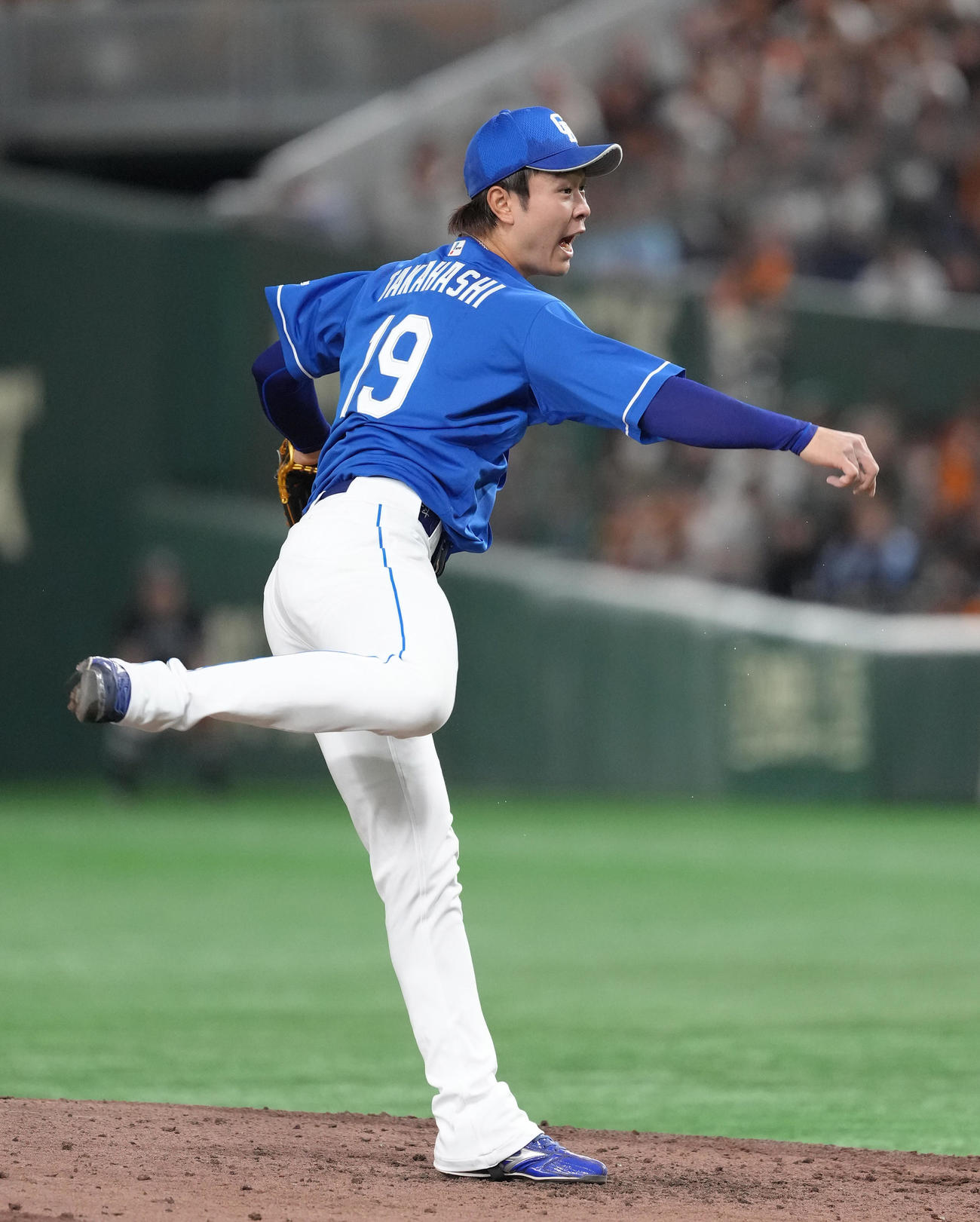 巨人対中日　中日先発の高橋宏（撮影・足立雅史）