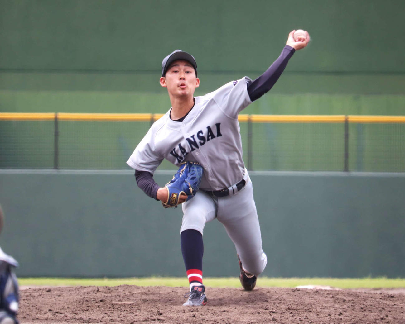 関西学生春季第6節2回戦　京大対関大　先発した、関大・荒谷（撮影・中島麗）