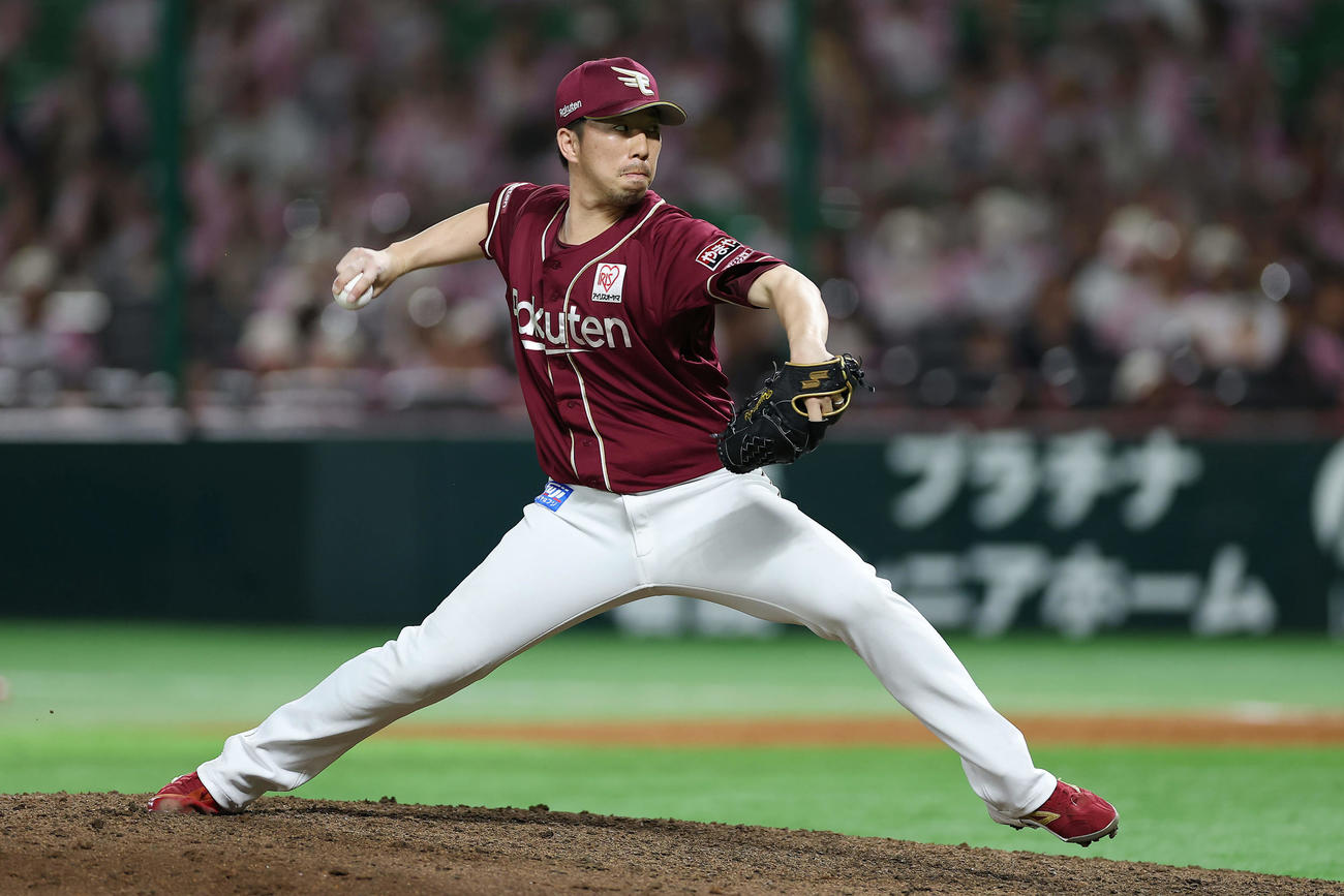 ソフトバンク対楽天　楽天6番手の今野（撮影・前田充）