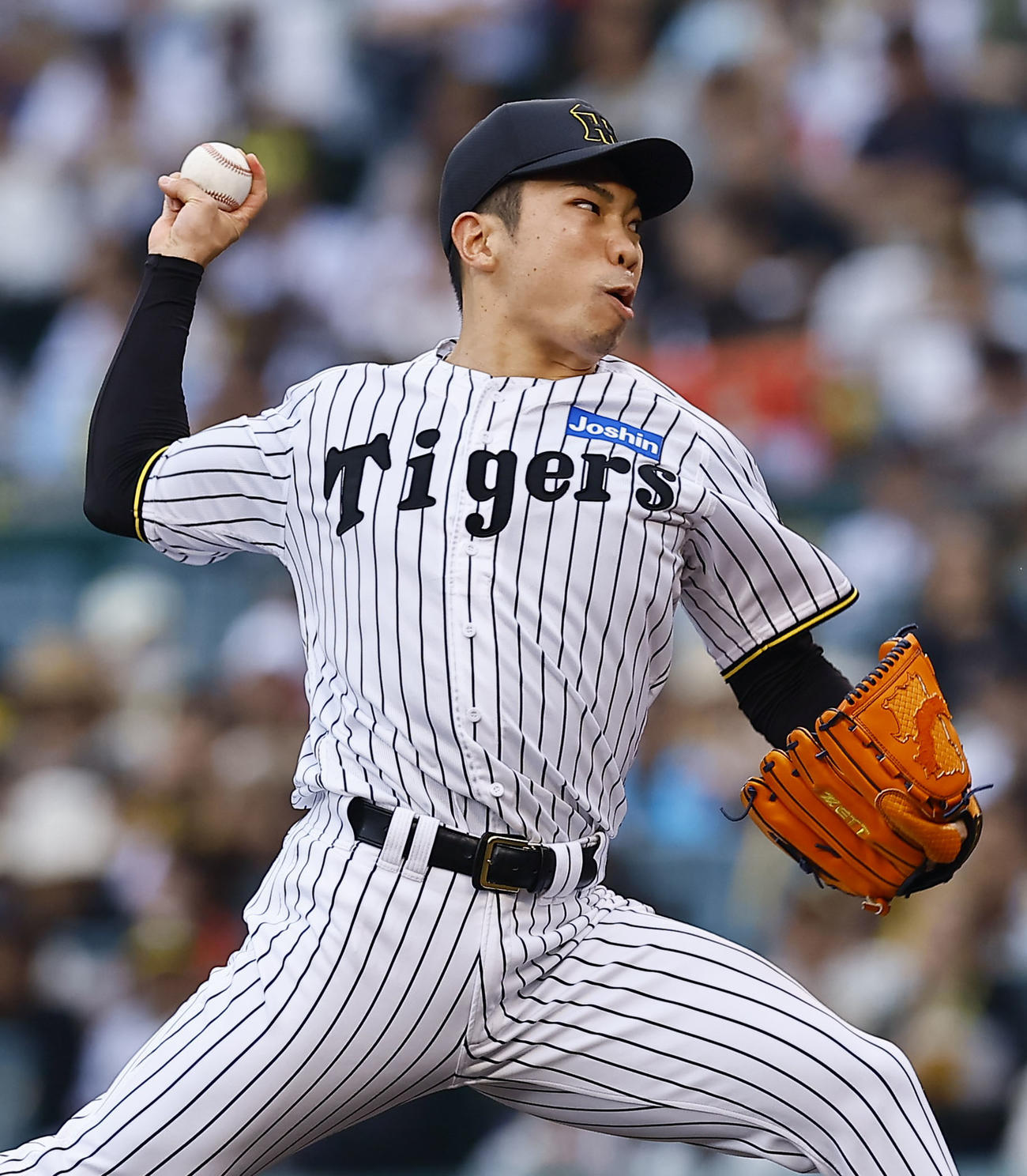 阪神対広島　9回に登板した阪神石井（撮影・藤尾明華）