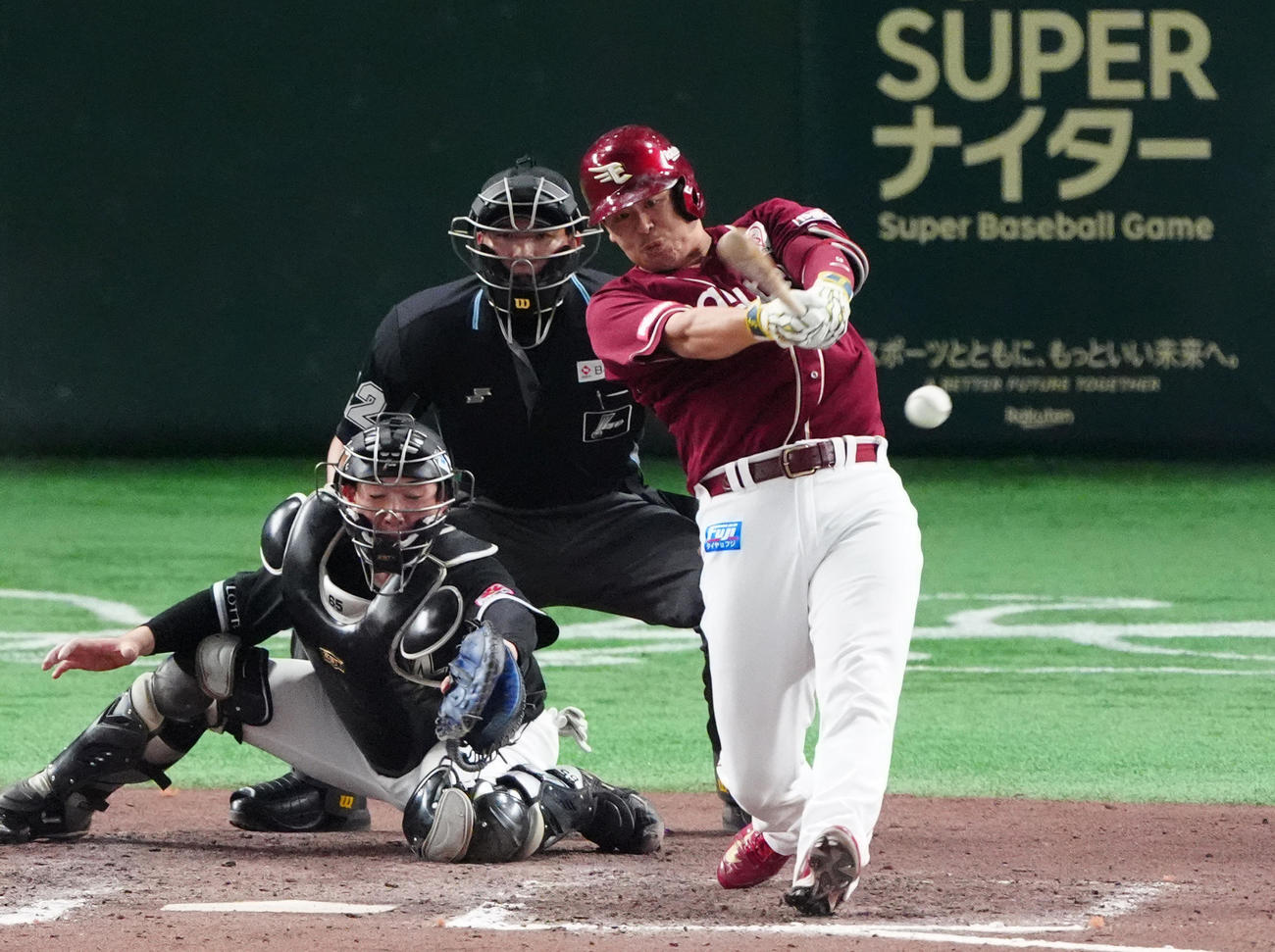 楽天浅村栄斗（2025年5月15日撮影）