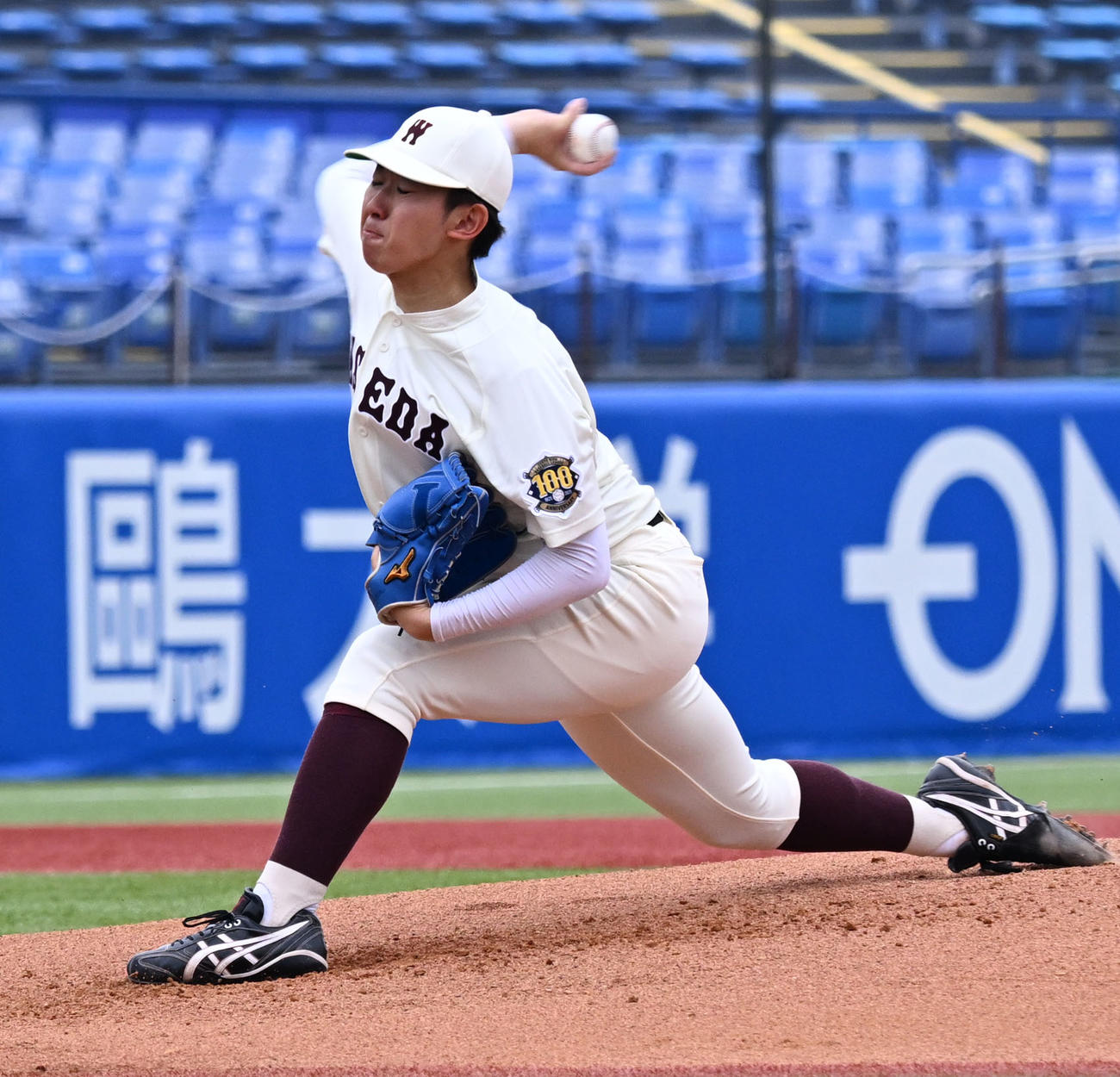 東京六大学野球　早大対明大　明大戦に先発した早大・伊藤樹（撮影・千葉一成）
