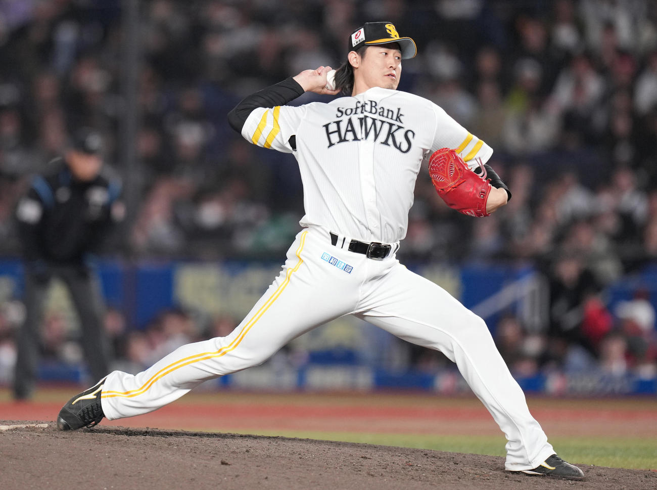 ソフトバンク杉山一樹（2025年4月11日撮影）