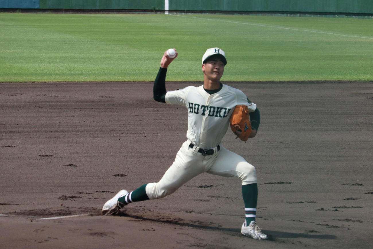 報徳学園時代の田村剛平（21年7月撮影）
