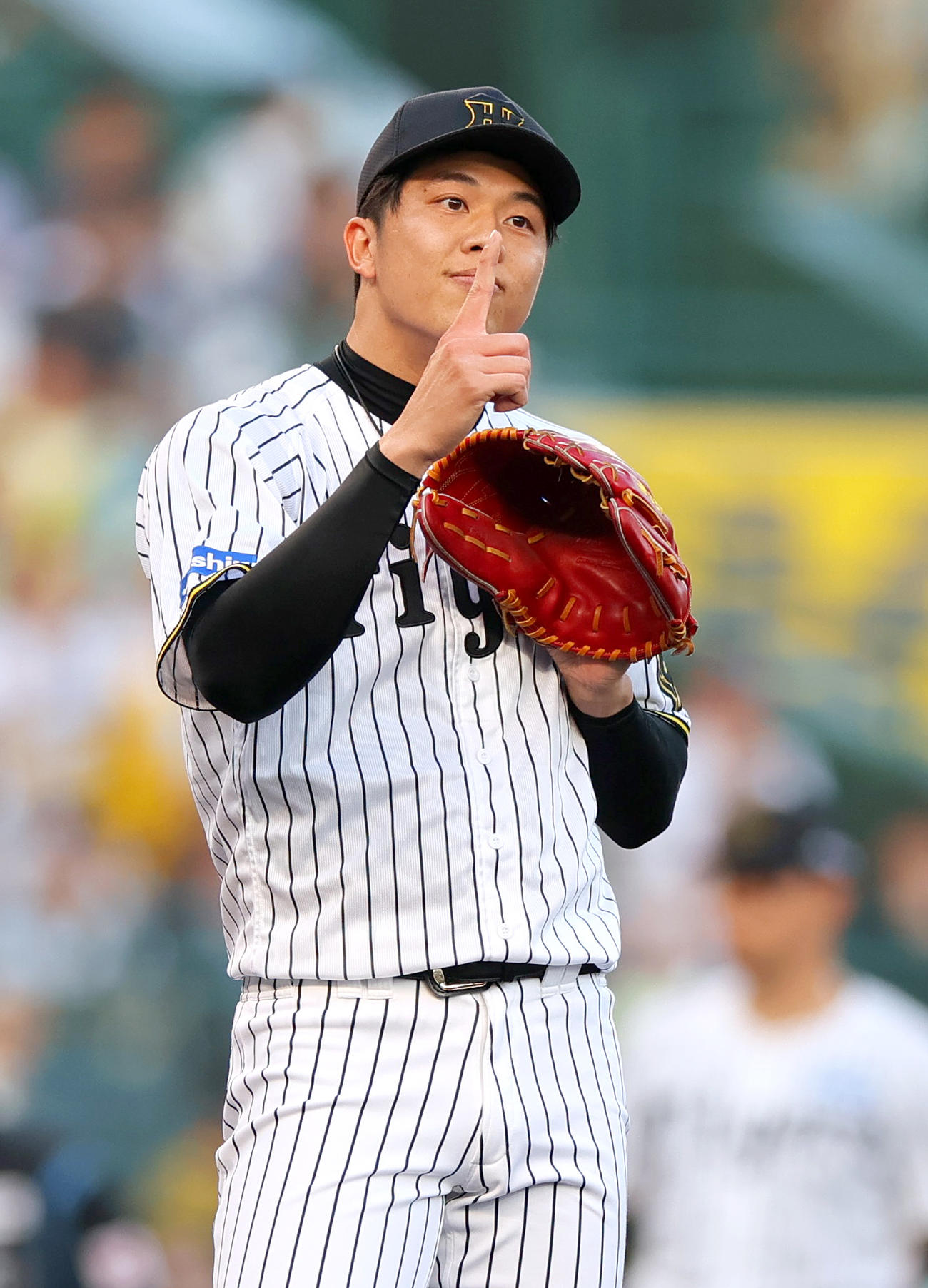 阪神対巨人　阪神先発の才木（撮影・上山淳一）