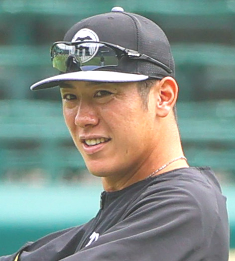 1軍に合流した阪神豊田（撮影・上山淳一）