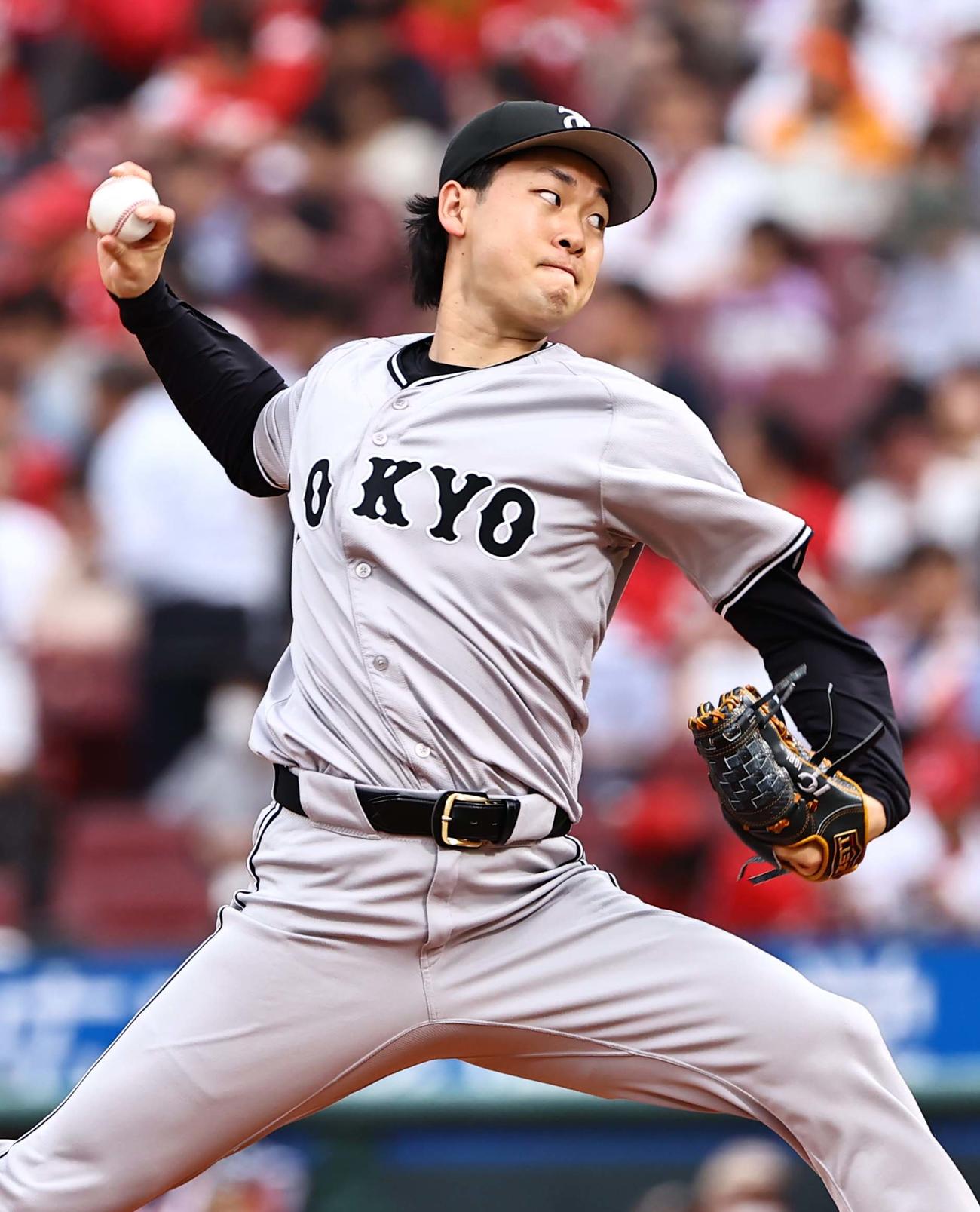 巨人山崎伊織（2025年5月15日撮影）