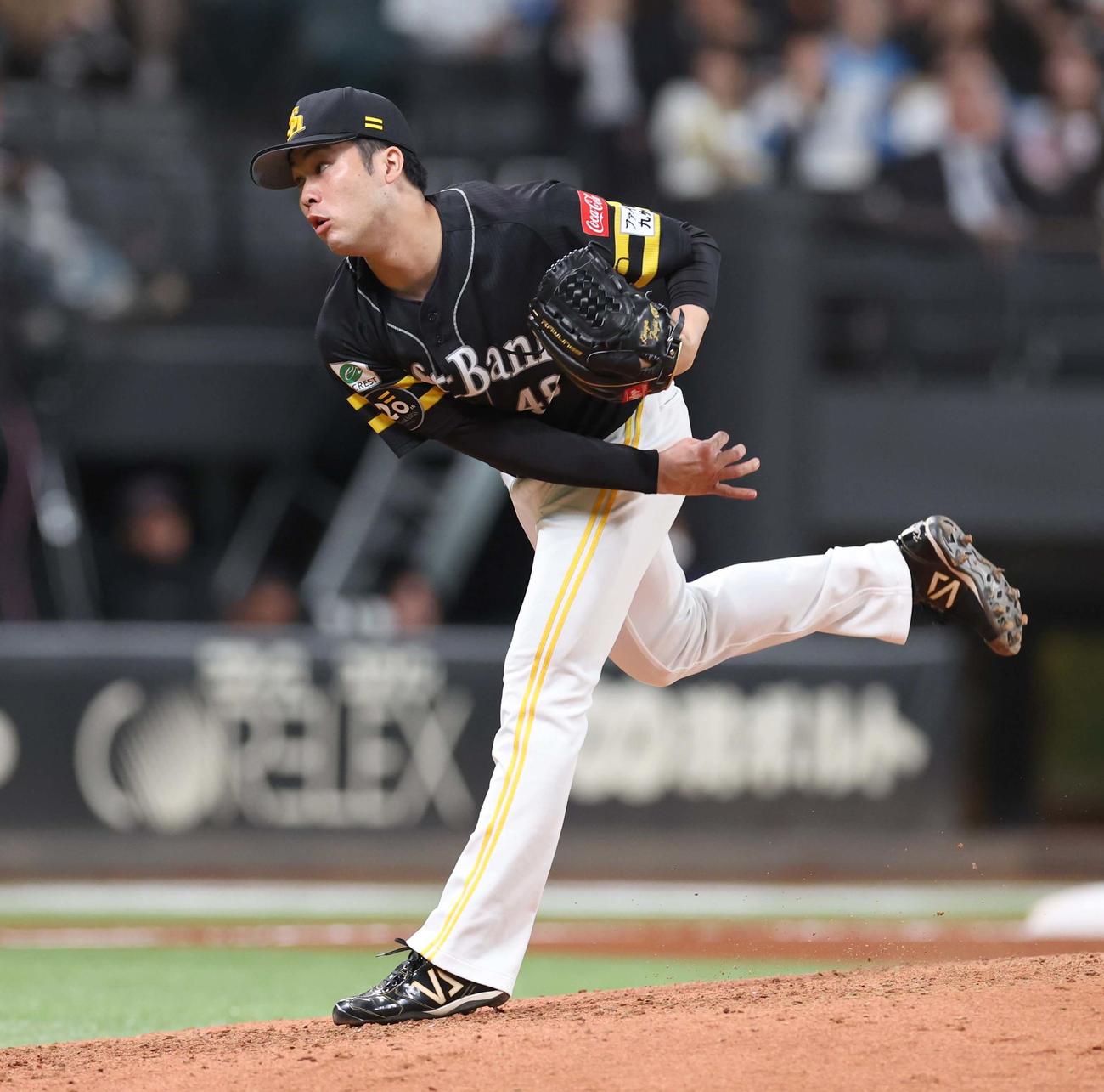 日本ハム対ソフトバンク　7回に登板の藤井（撮影・黒川智章）