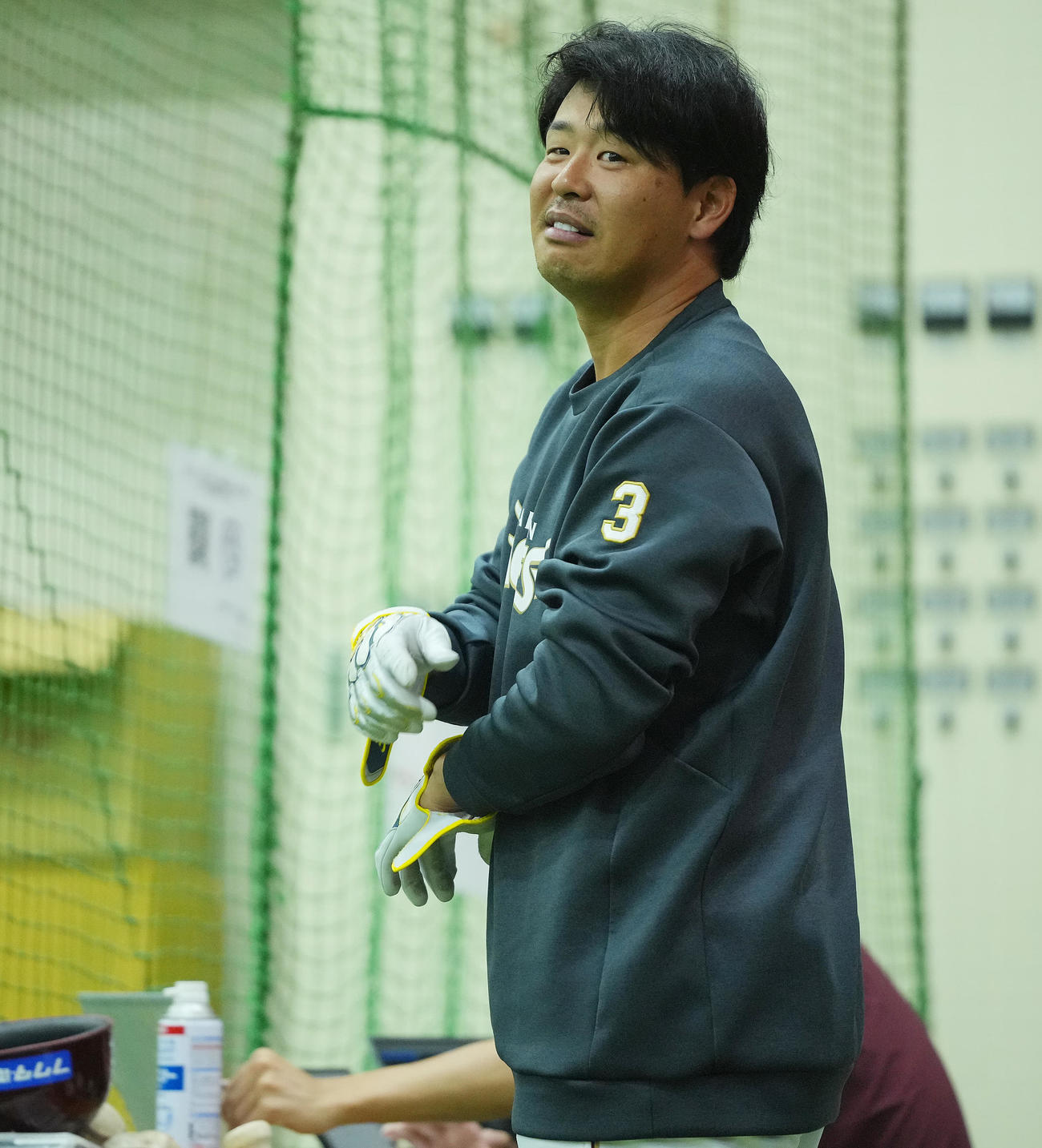 楽天対西武　試合前練習に臨む楽天浅村（撮影・垰建太）