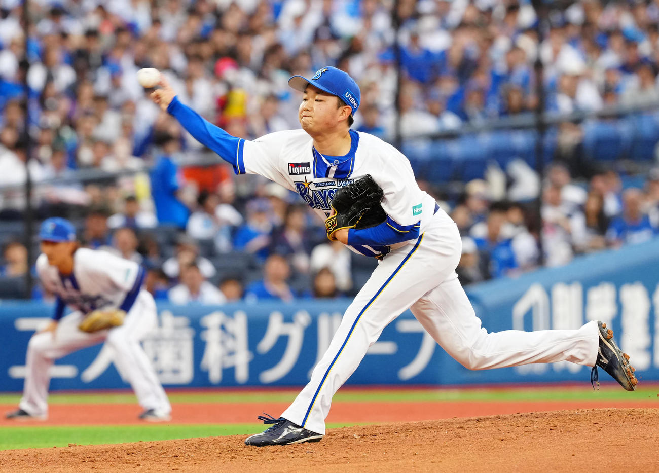 DeNA対中日　DeNA先発の石田裕（撮影・江口和貴）