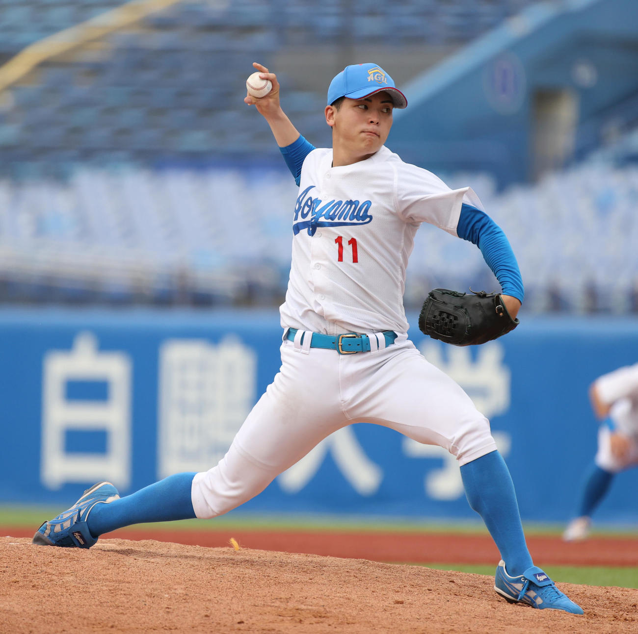 青学大対国学院大　先発した青学大・中西（撮影・柴田隆二）