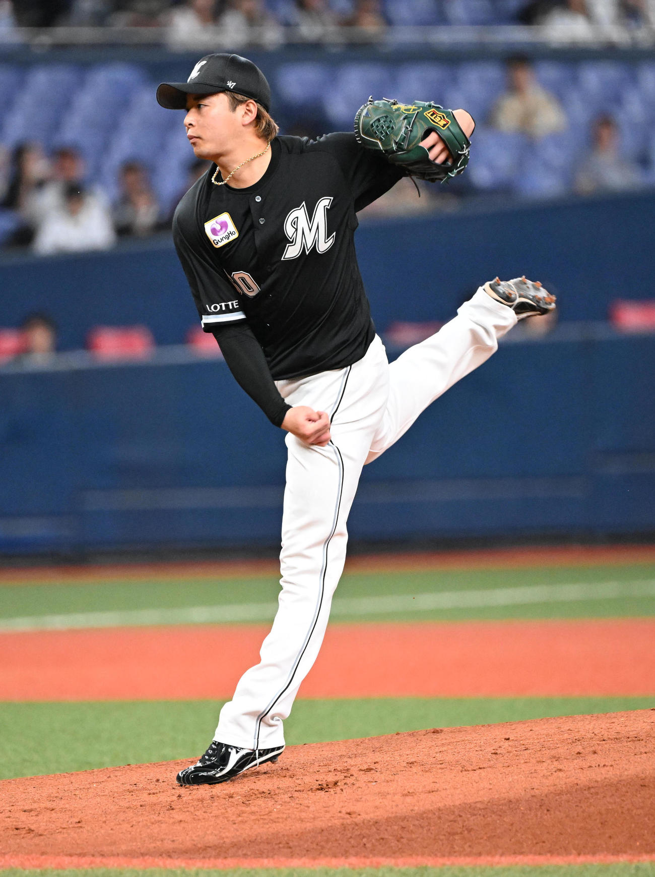 オリックス対ロッテ　先発するロッテ横山（撮影（撮影・和賀正仁）