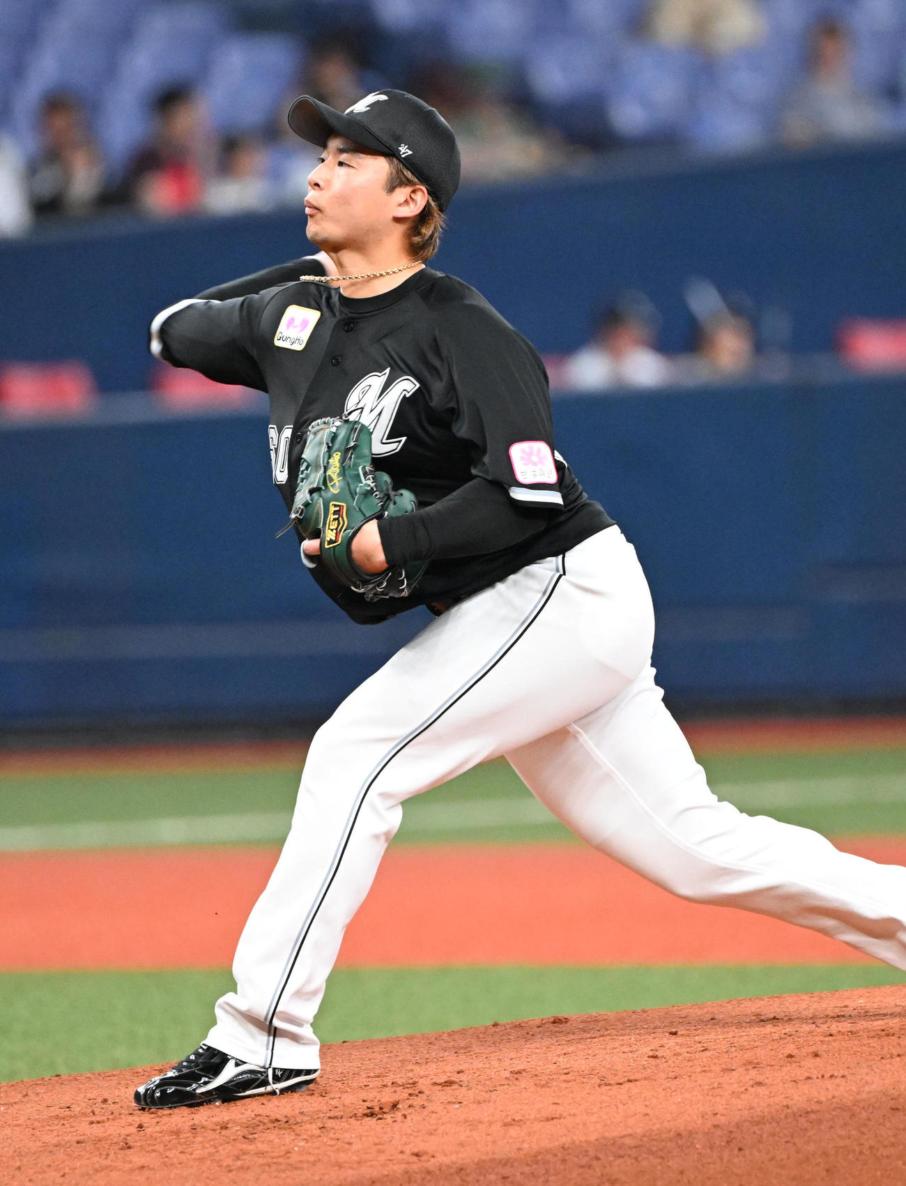 オリックス対ロッテ　先発するロッテ横山（撮影（撮影・和賀正仁）