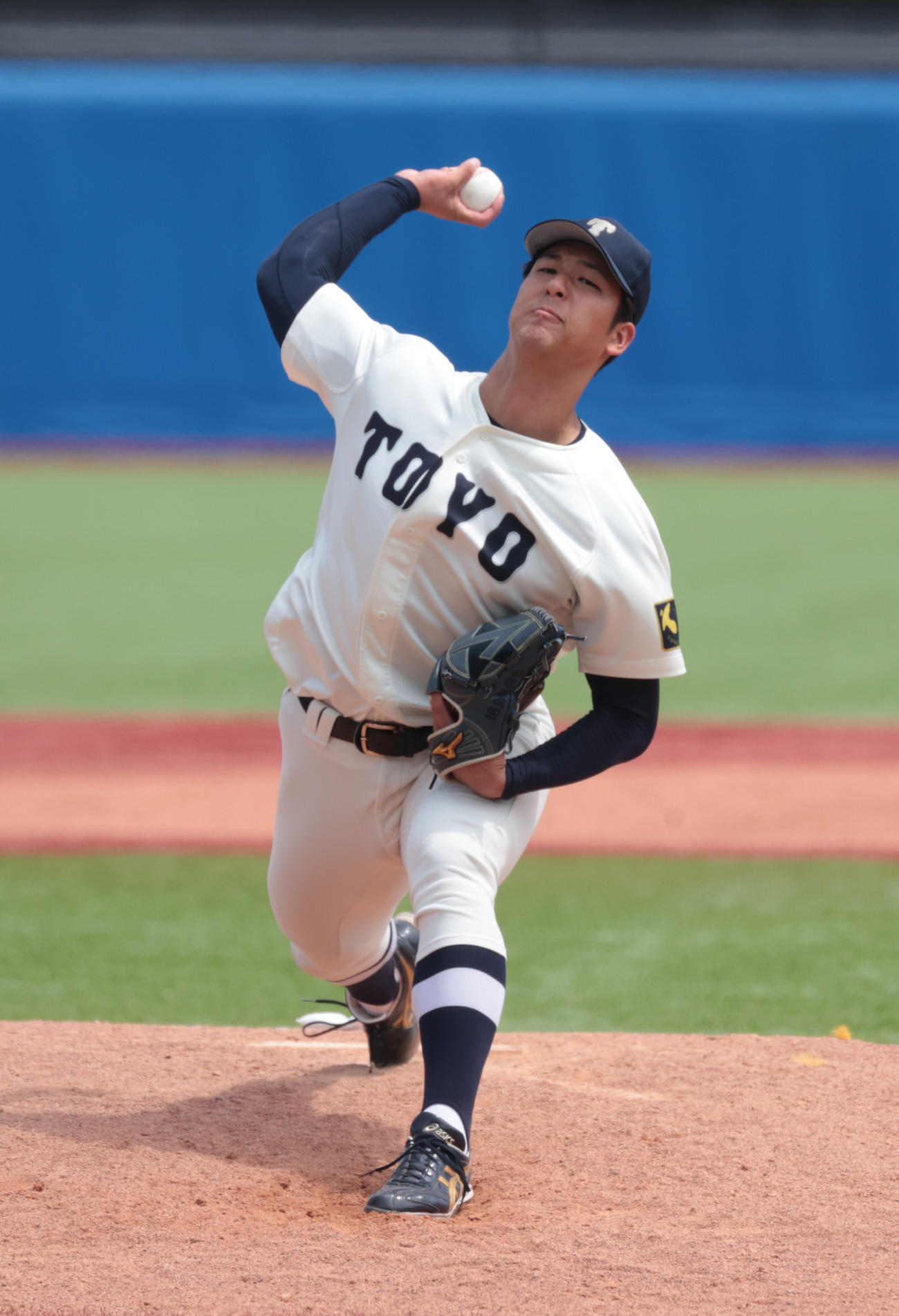 東洋大対中大　先発した東洋大・島田（撮影・柴田隆二）