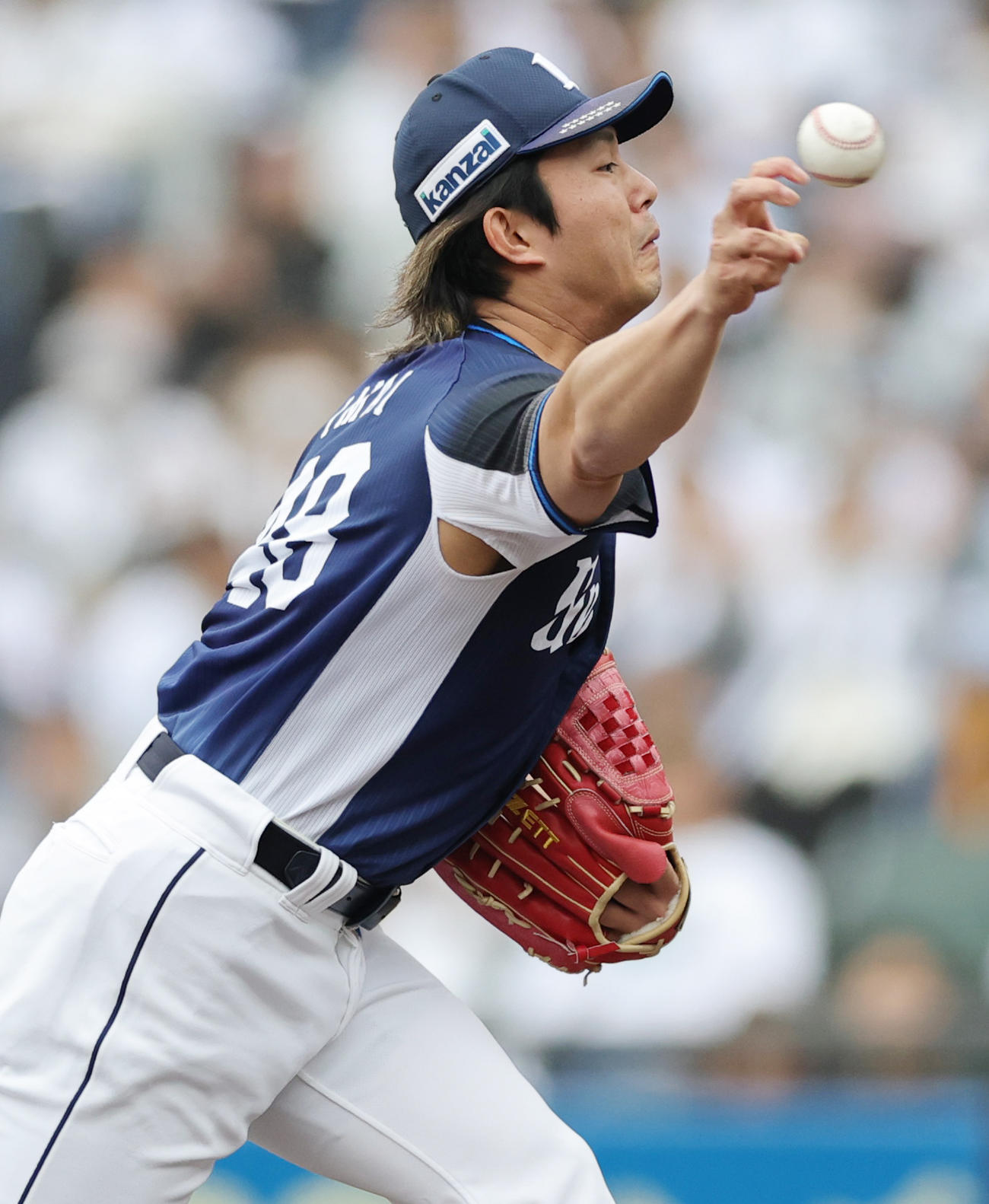 ロッテ対西武　西武先発の今井（撮影・野上伸悟）