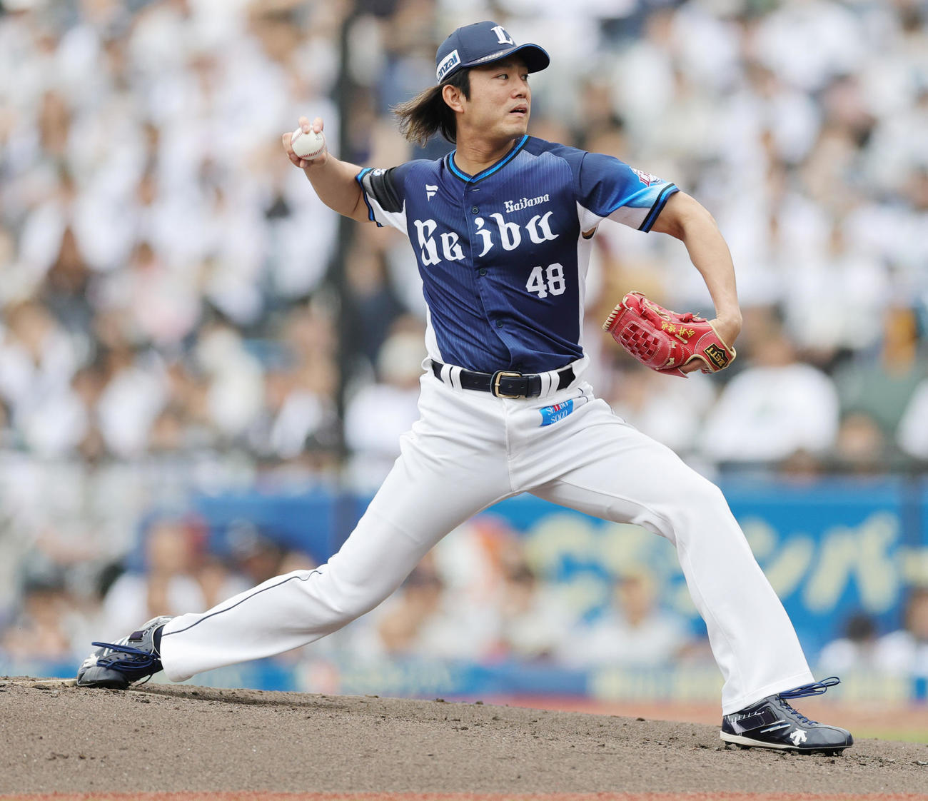 ロッテ対西武　西武先発の今井（撮影・野上伸悟）