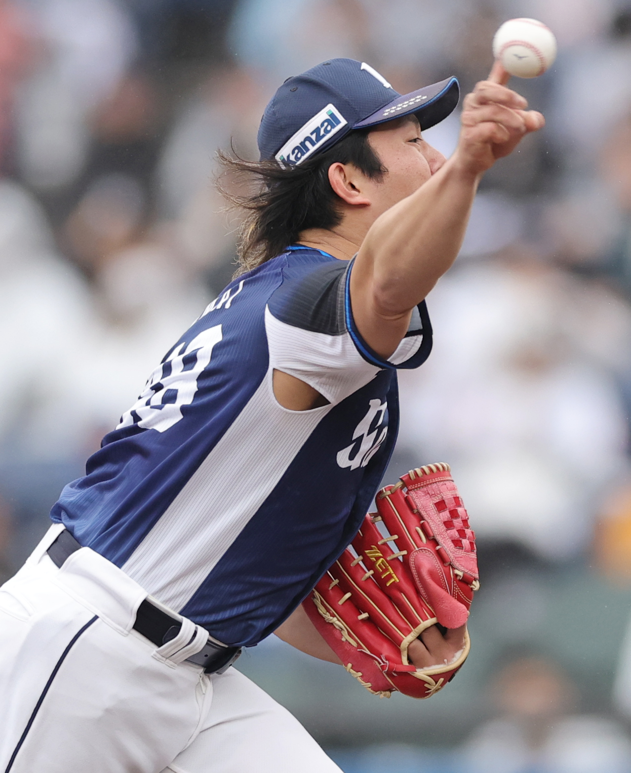 ロッテ対西武　西武先発の今井（撮影・野上伸悟）