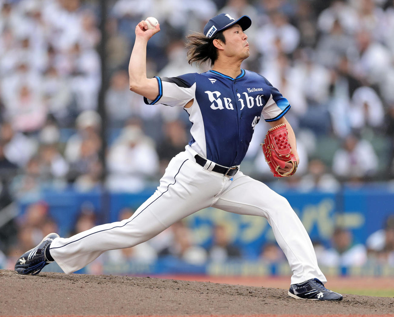 ロッテ対西武　西武先発の今井（撮影・野上伸悟）