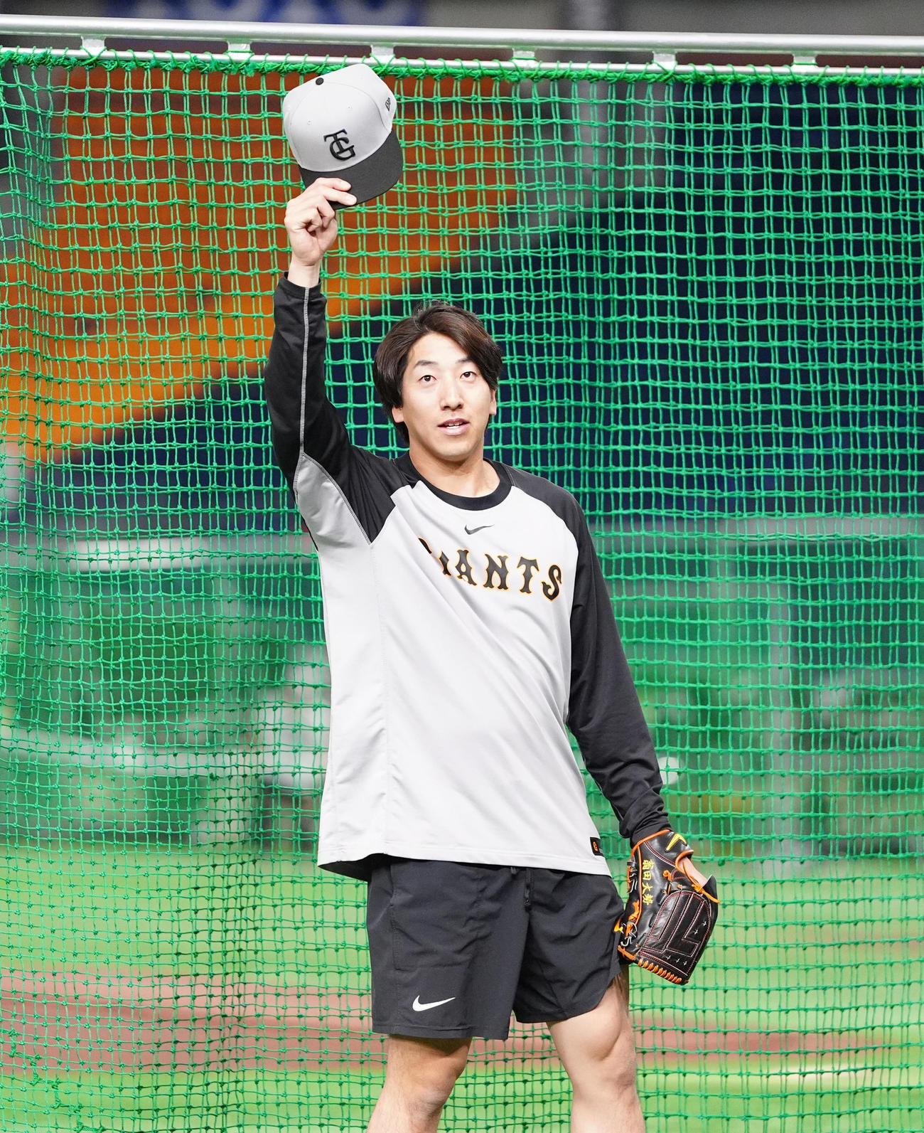 巨人対ヤクルト　試合前練習に臨む巨人大勢（撮影・江口和貴）