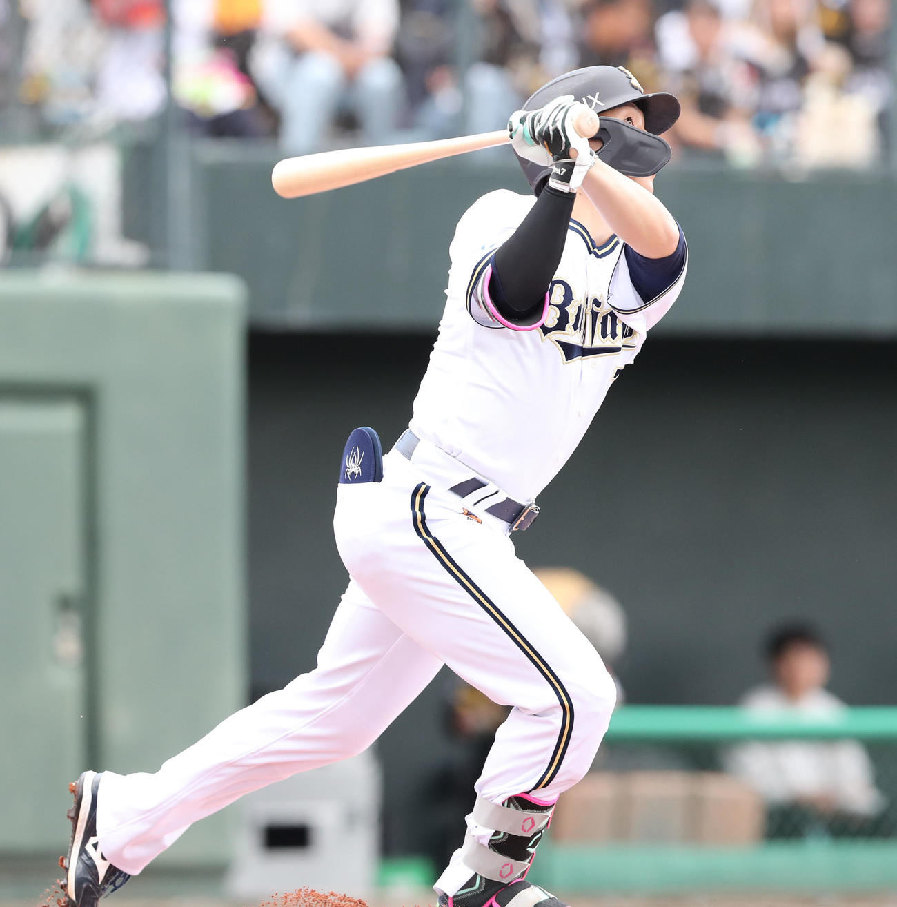 ソフトバンク対オリックス　1回表オリックス無死一塁、西川は右越えに先制となる2点本塁打を放つ（撮影・梅根麻紀）