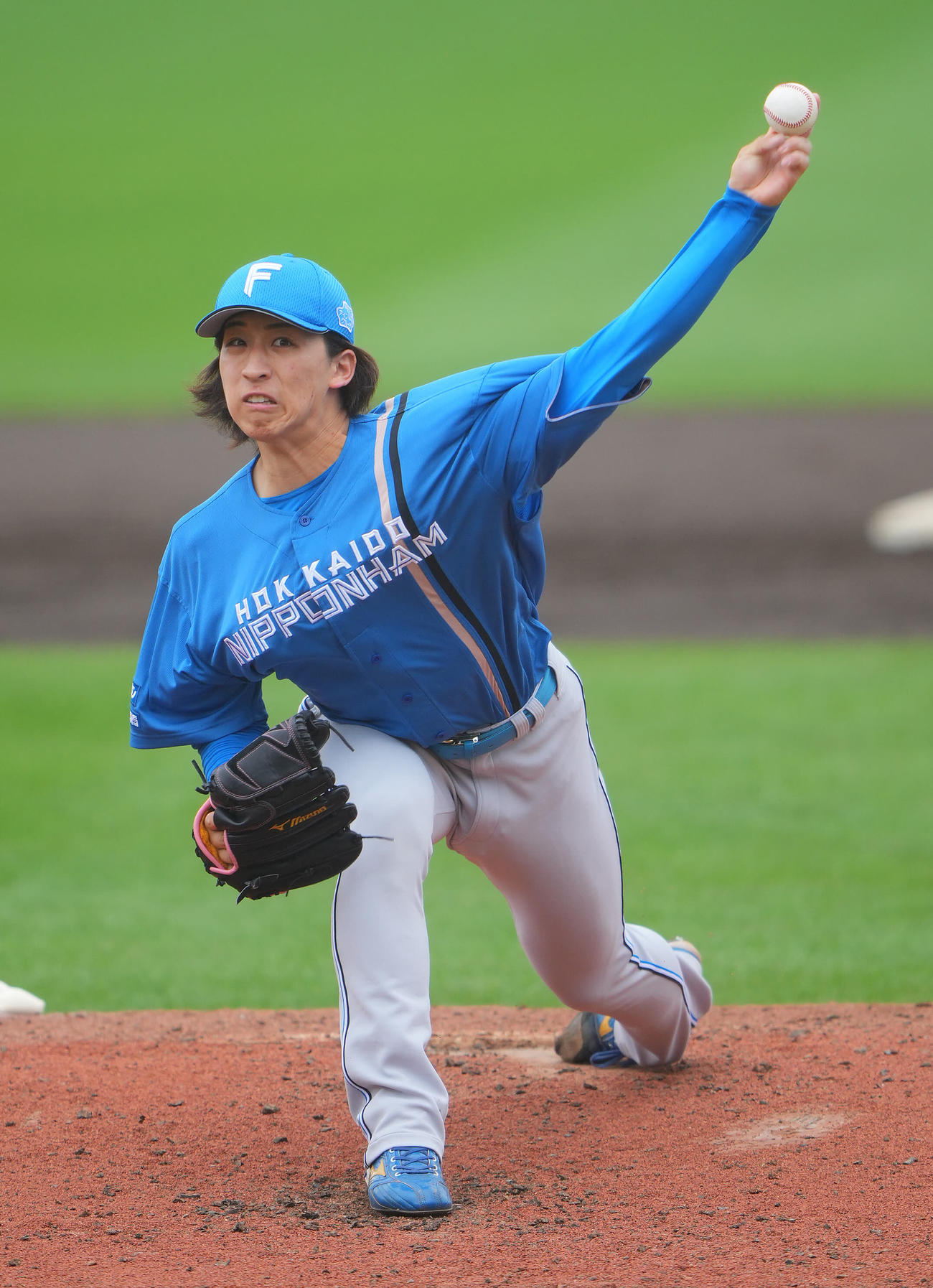楽天対日本ハム　力投する日本ハム先発の細野（撮影・垰建太）