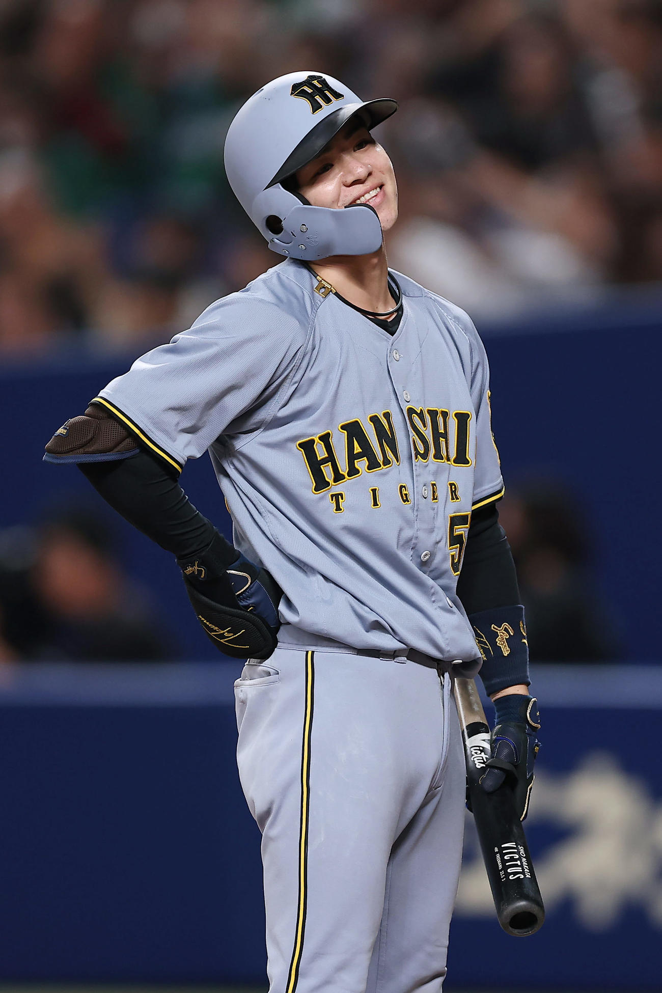 24日　中日対阪神　9回表阪神2死二塁、見逃し三振に倒れた中野
