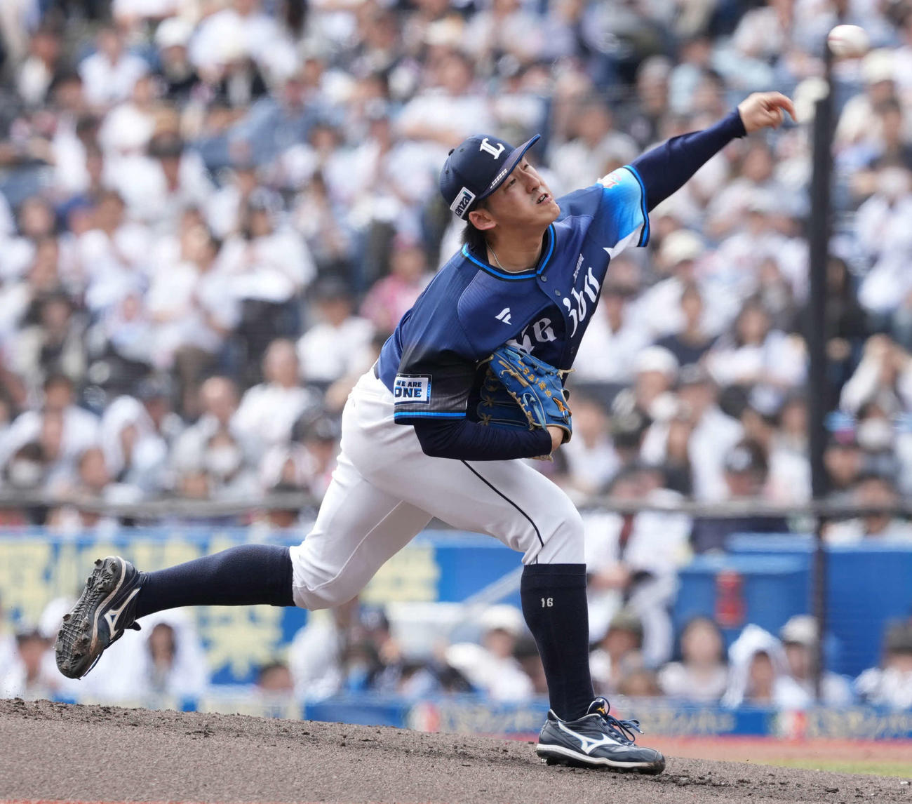 ロッテ対西武　西武先発の隅田（撮影・井上学)