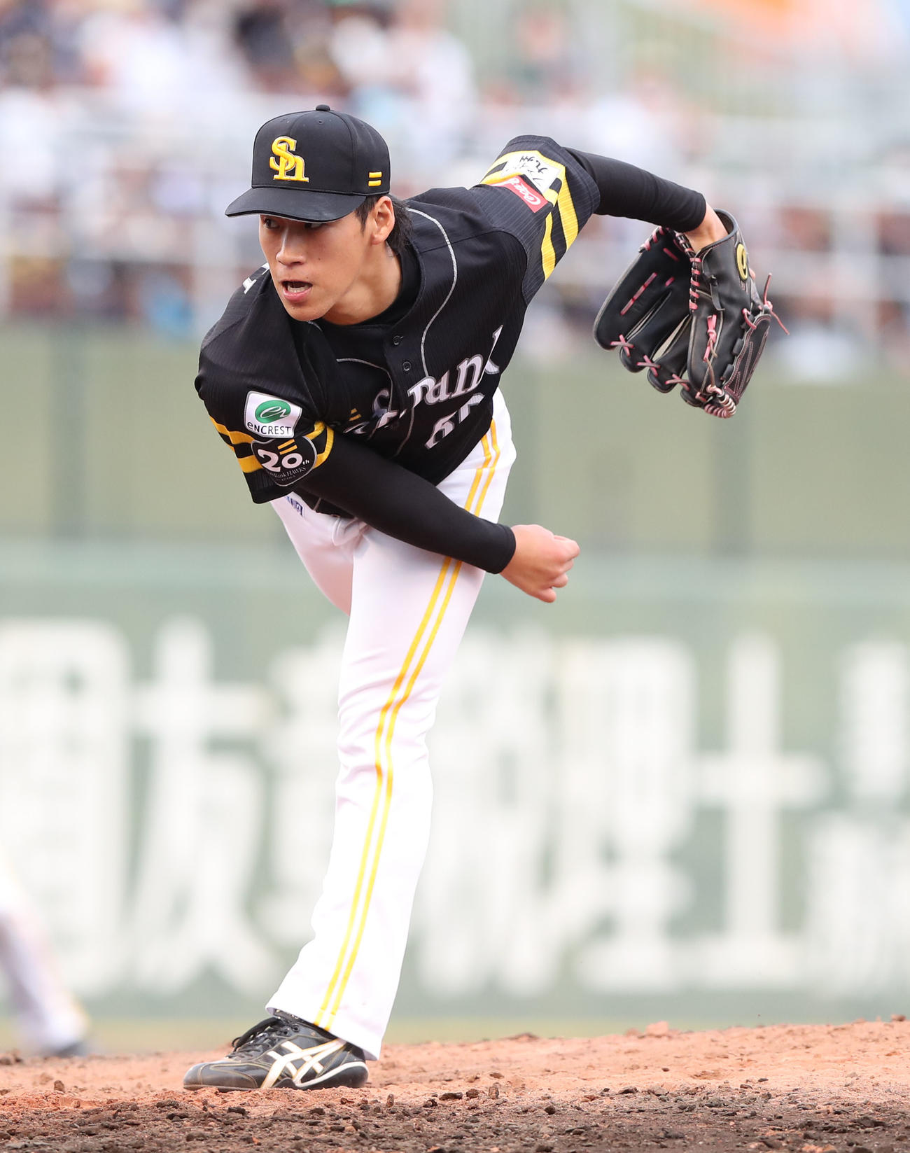 ソフトバンク対オリックス　9回に登板した岩崎（撮影・梅根麻紀）