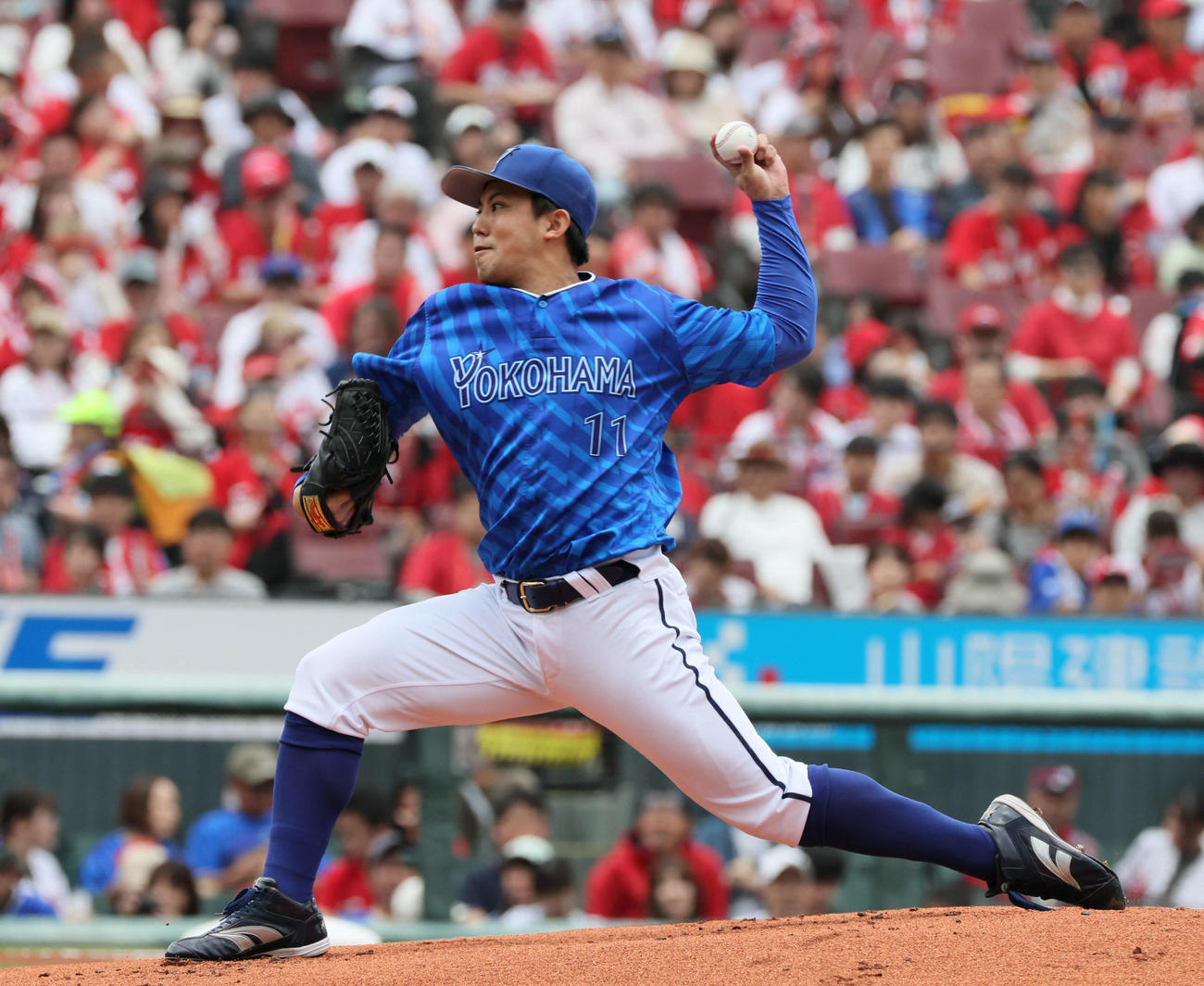 広島対DeNA DeNA先発の東（撮影・加藤孝規）