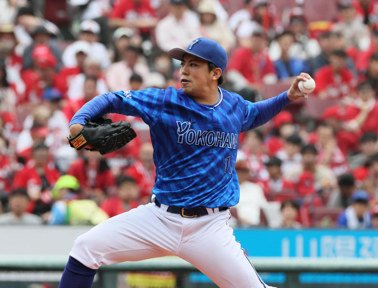 広島対DeNA DeNA先発の東（撮影・加藤孝規）