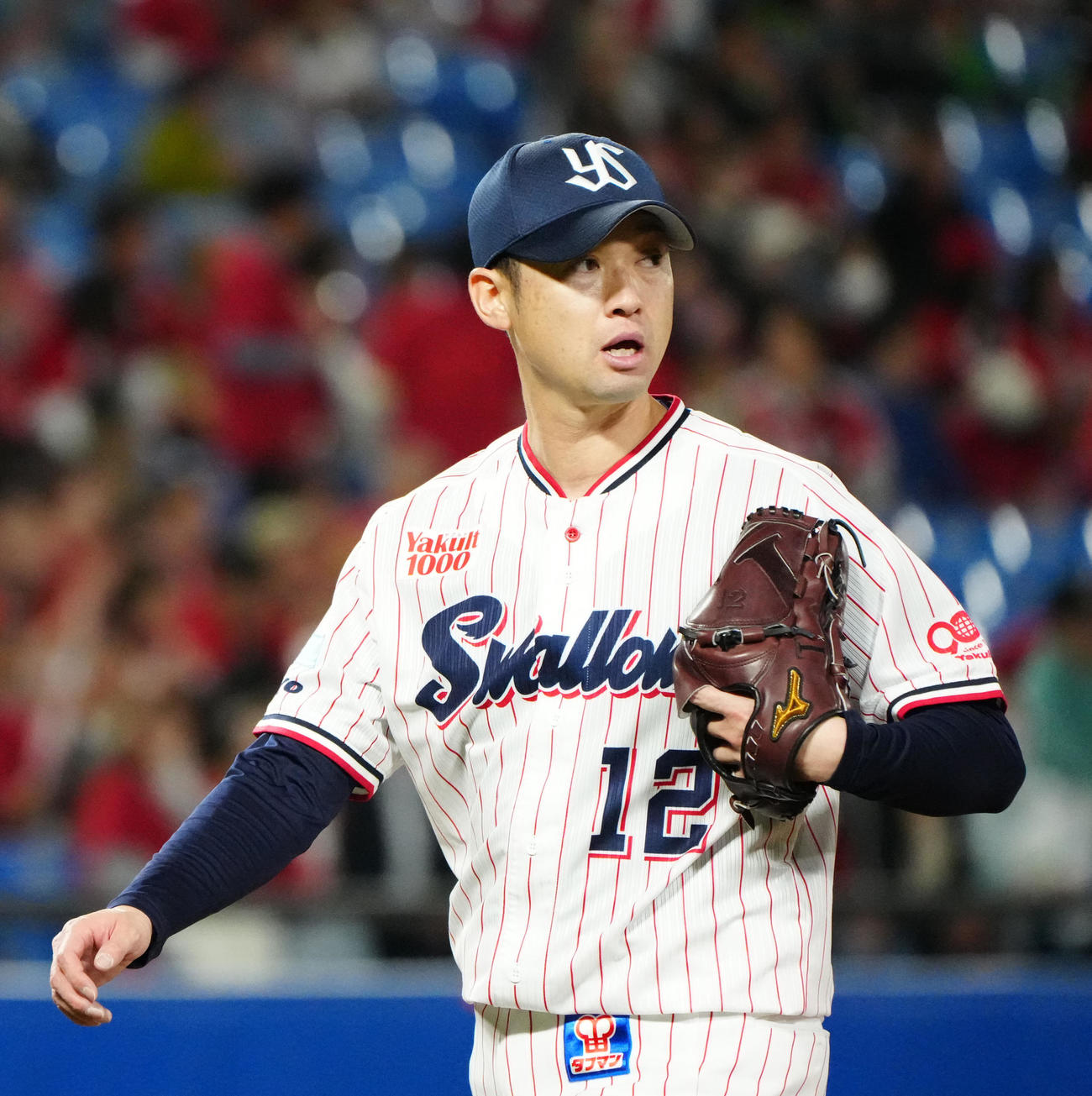 ヤクルト石山泰稚（2025年5月7日撮影）