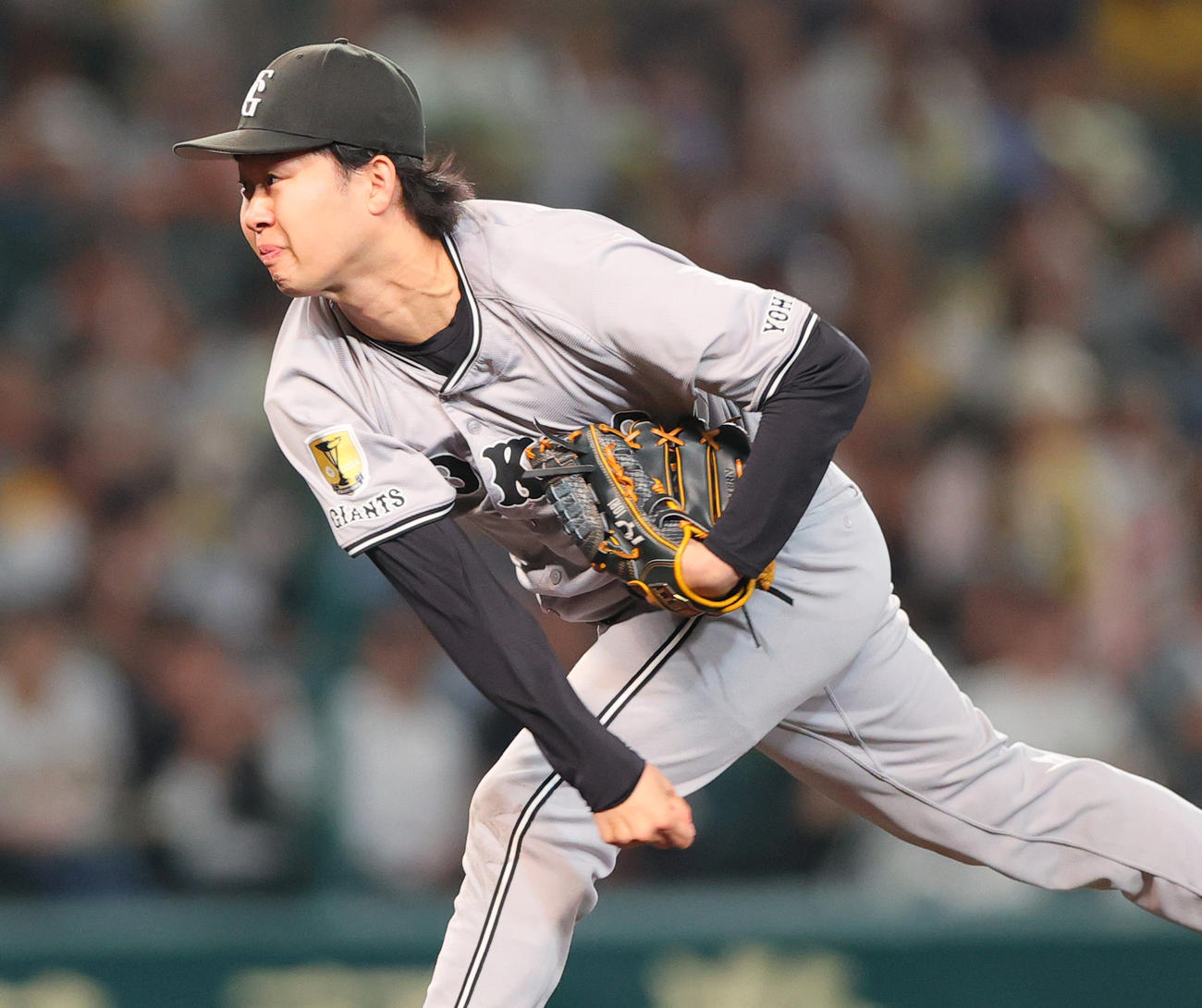 巨人山崎伊織（2025年5月22日撮影）