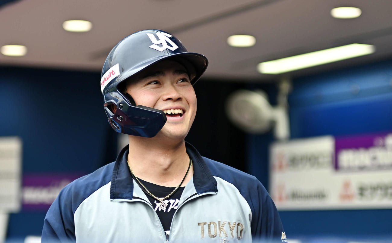 ヤクルト丸山和郁（2025年4月11日撮影）