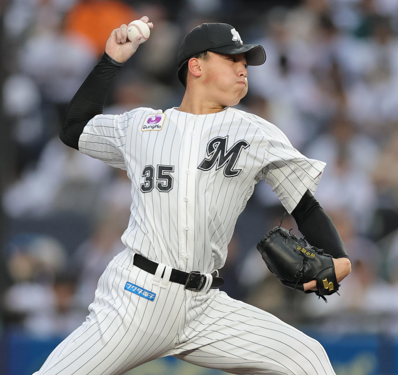 ロッテ対オリックス　ロッテ先発の田中晴（撮影・野上伸悟）