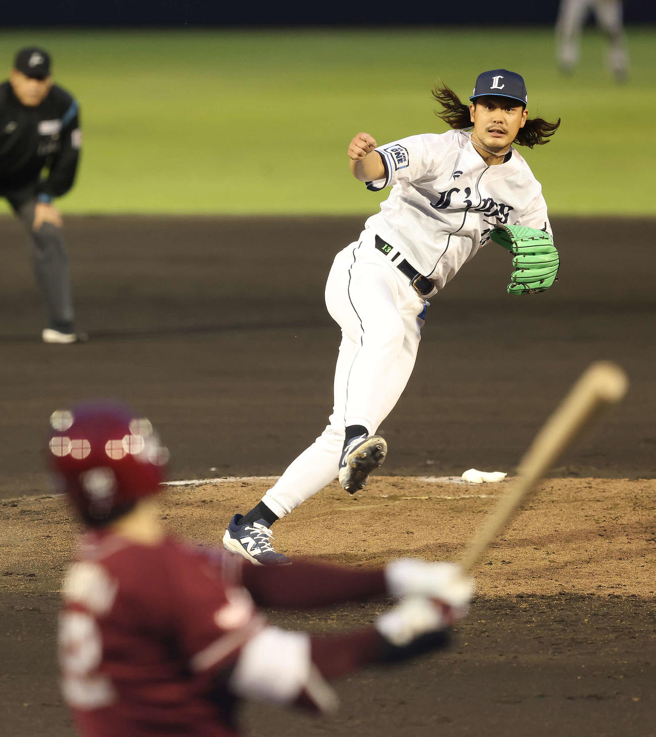西武対楽天　3回表楽天無死、力投する高橋（撮影・河田真司）