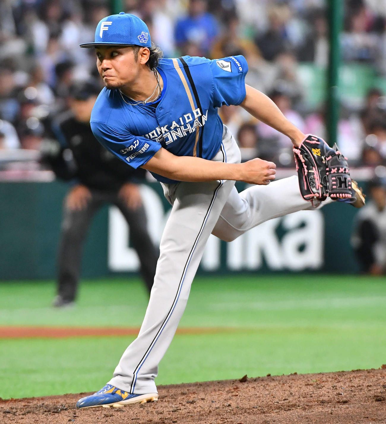 ソフトバンク対日本ハム　日本ハム先発の伊藤（撮影・岩下翔太）